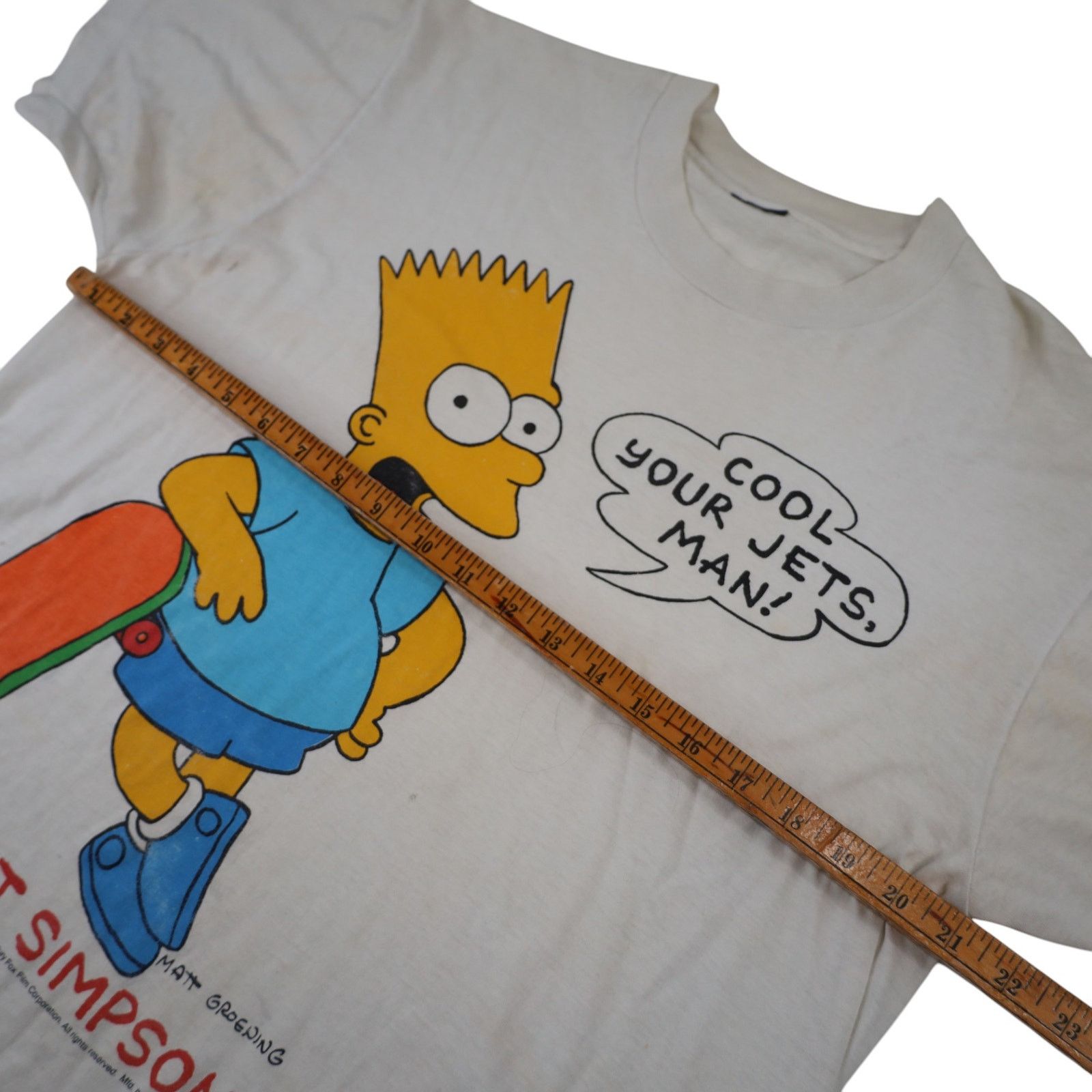 The Simpsons × Vintage VTG 1990 Bart Simpson "Cool Your Jets Man" Graphic T Shirt Size US L / EU 52-54 / 3 - 9 Thumbnail