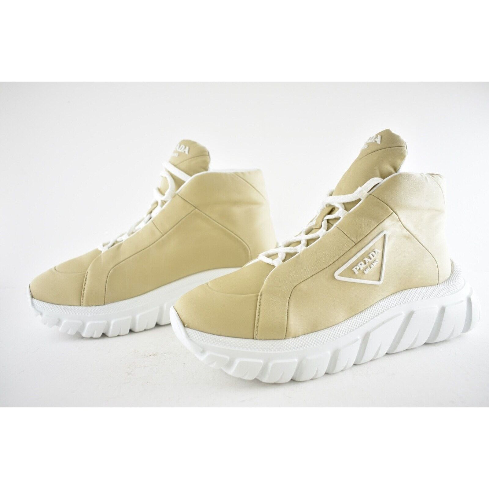 Prada Rush Piuma Nylon Platform Flat High Top Trainer Sneaker 38 Size US 8 / IT 38 - 10 Thumbnail