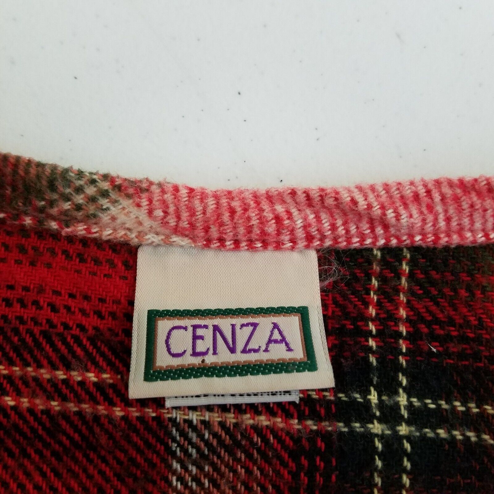 Vintage Vtg Cenza Wool Buffalo Shadow Plaid Vest Womens M Red Black Size M / US 6-8 / IT 42-44 - 5 Thumbnail