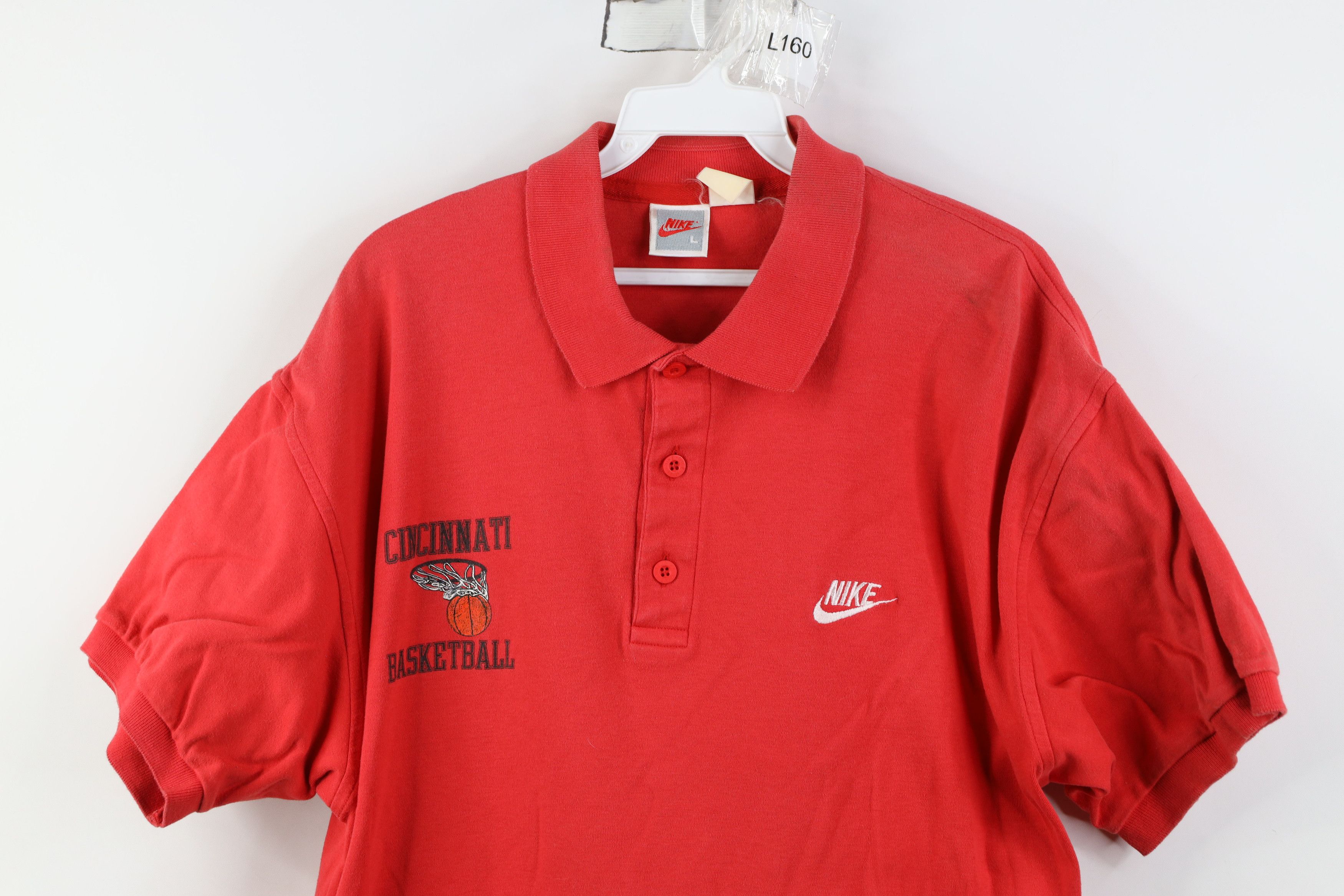 Nike Vintage 80s 90s Nike University of Cincinnati Polo Shirt Size US L / EU 52-54 / 3 - 2 Thumbnail