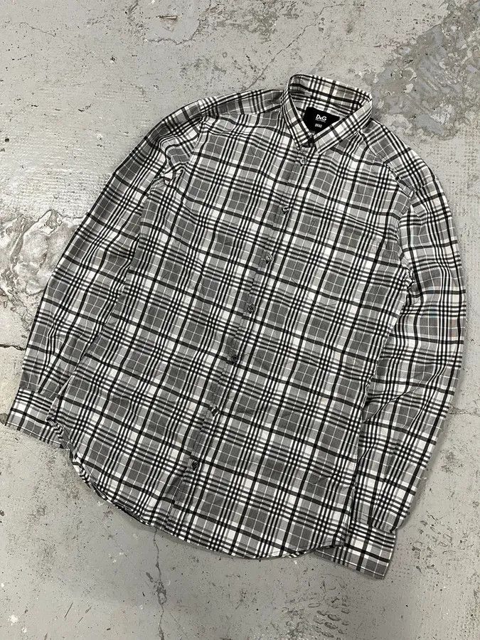 Dolce & Gabbana × Vintage FW2005 Dolce & Gabbana Checkered Grey & White Shirt Size US M / EU 48-50 / 2 - 4 Thumbnail