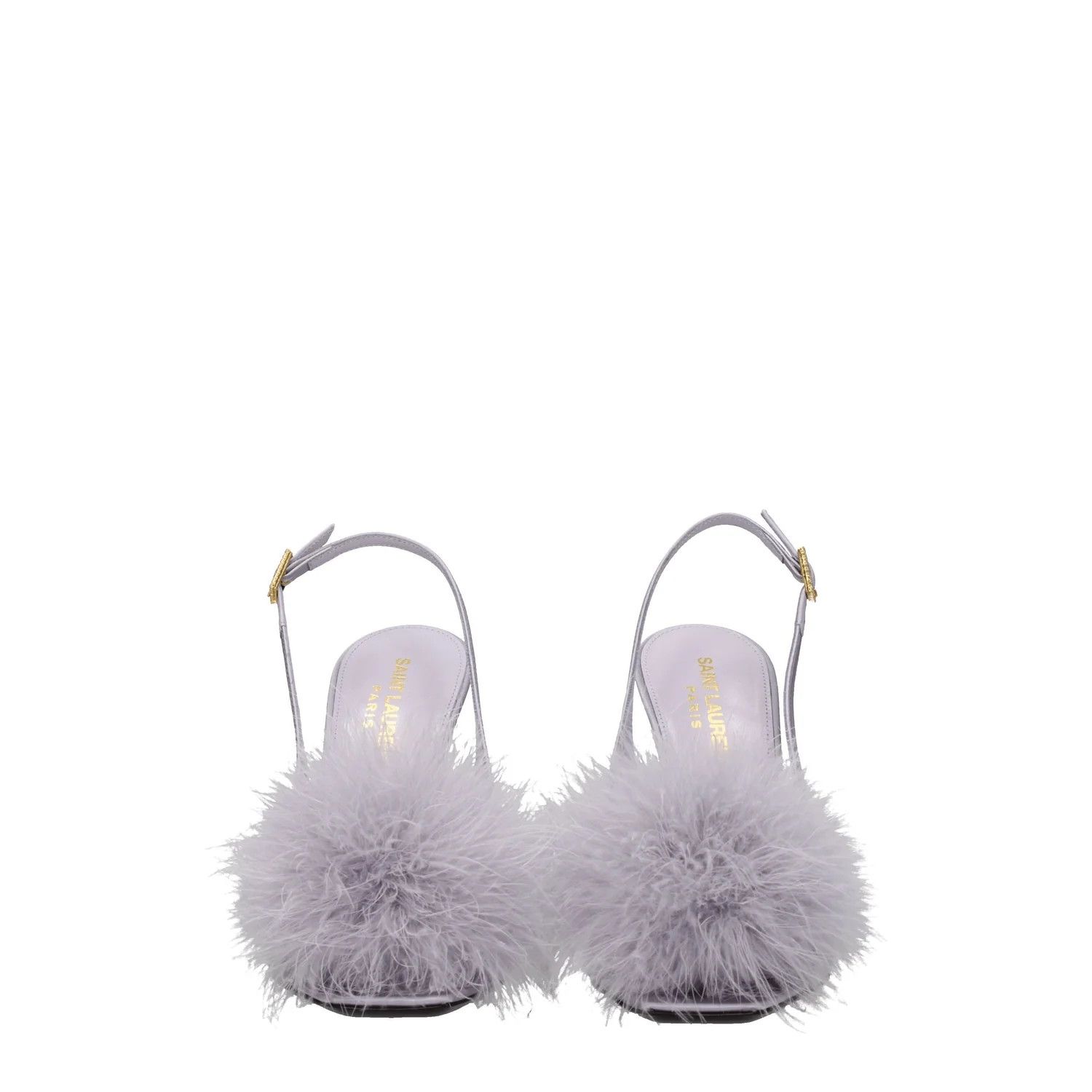 Saint Laurent Paris ob1o1e1124 Satin Sandals in Violet/Lilac Size US 6 / IT 36 - 3 Thumbnail