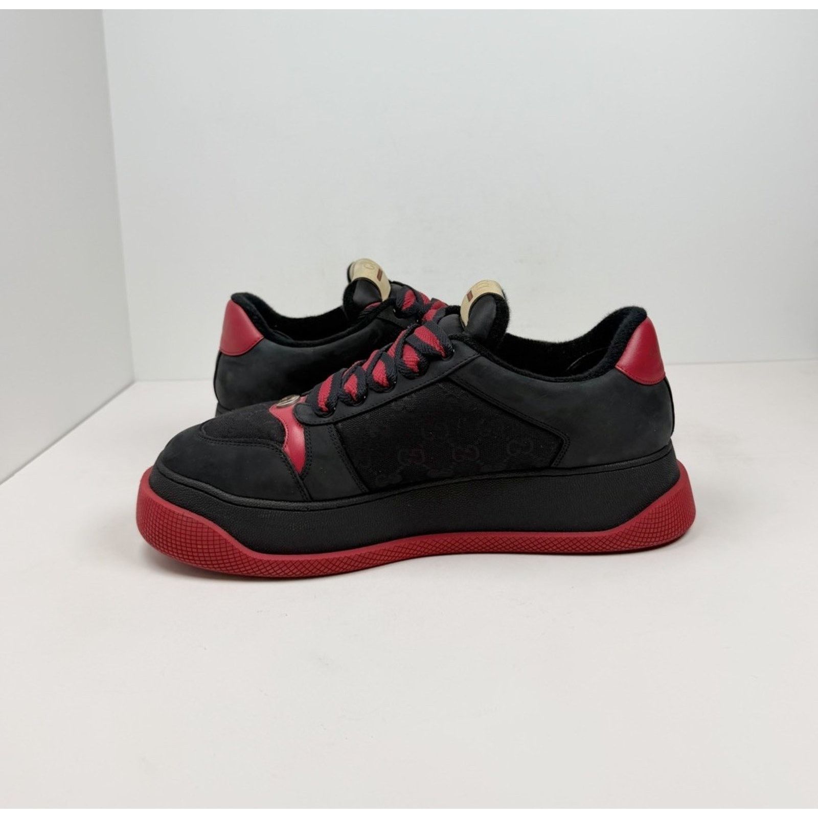 Gucci size 11.5US - Gucci Double Screener GG Black Red Size US 11.5 / EU 44-45 - 5 Thumbnail