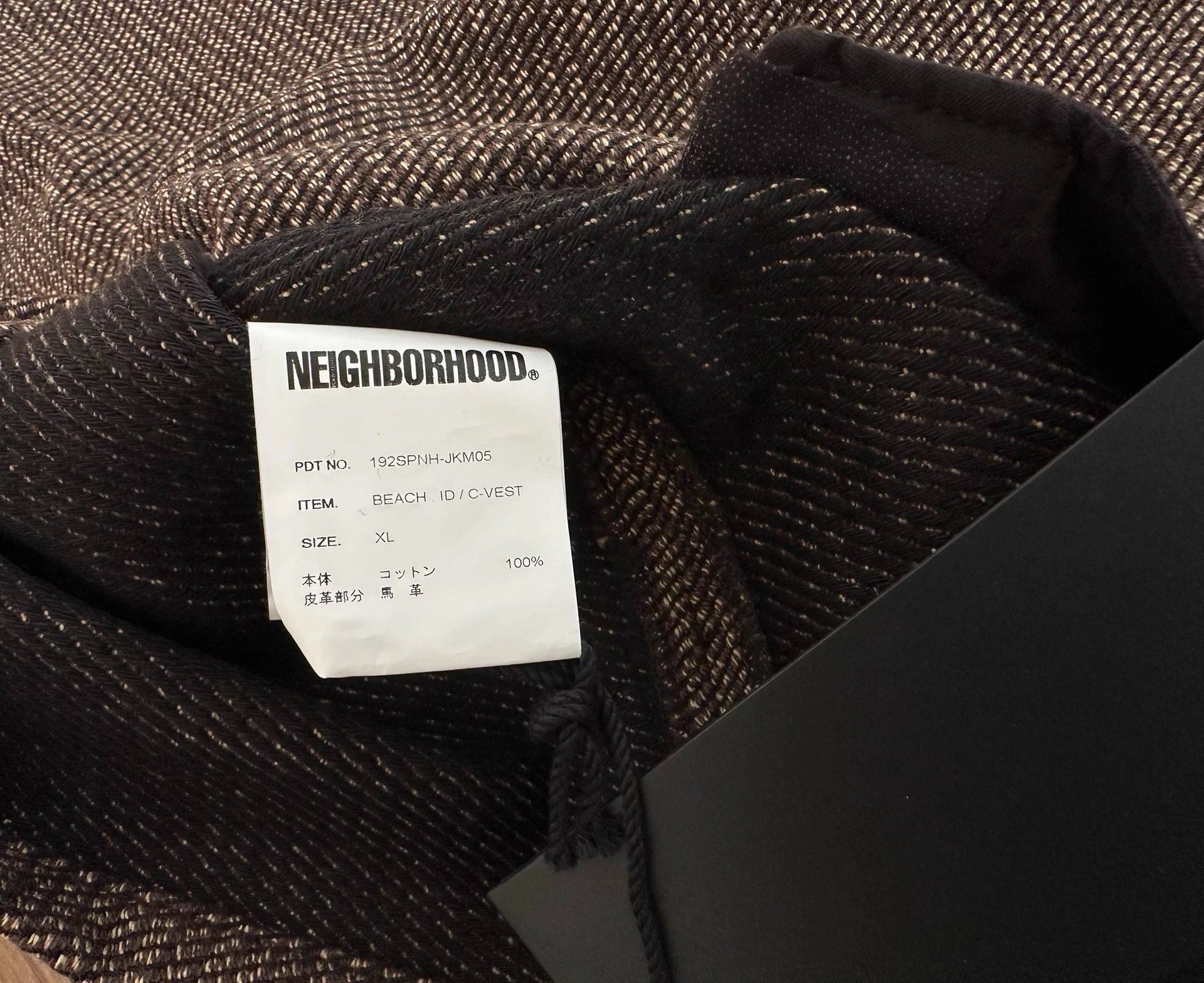 Neighborhood Beach ID C-Vest Vintage Horsehide Melange Pocket Trim XL Size US XL / EU 56 / 4 - 3 Thumbnail