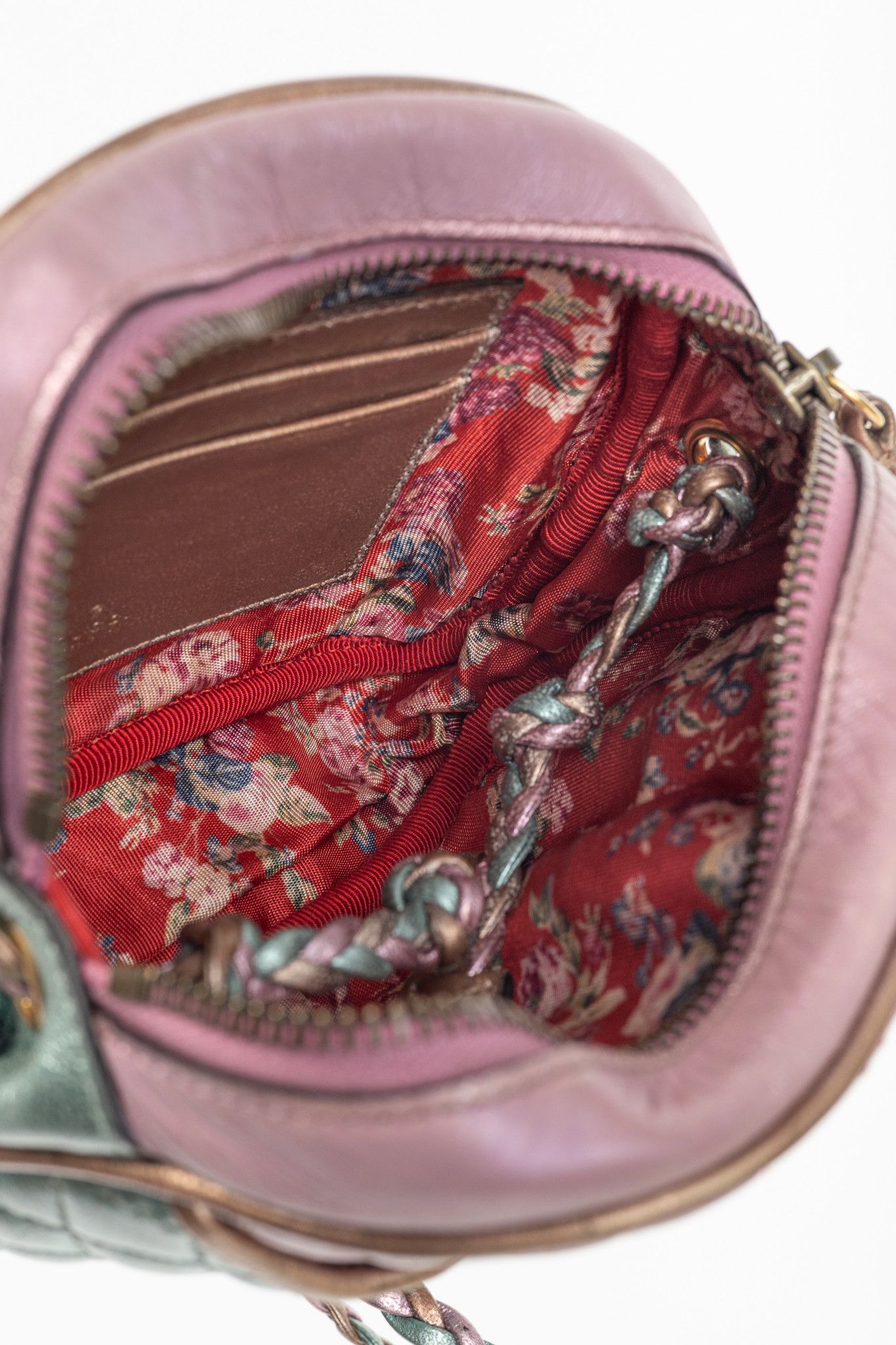 Gucci Gucci Zumi Pink & Blue Laminated Leather Quilted Mini Bag Size ONE SIZE - 10 Thumbnail
