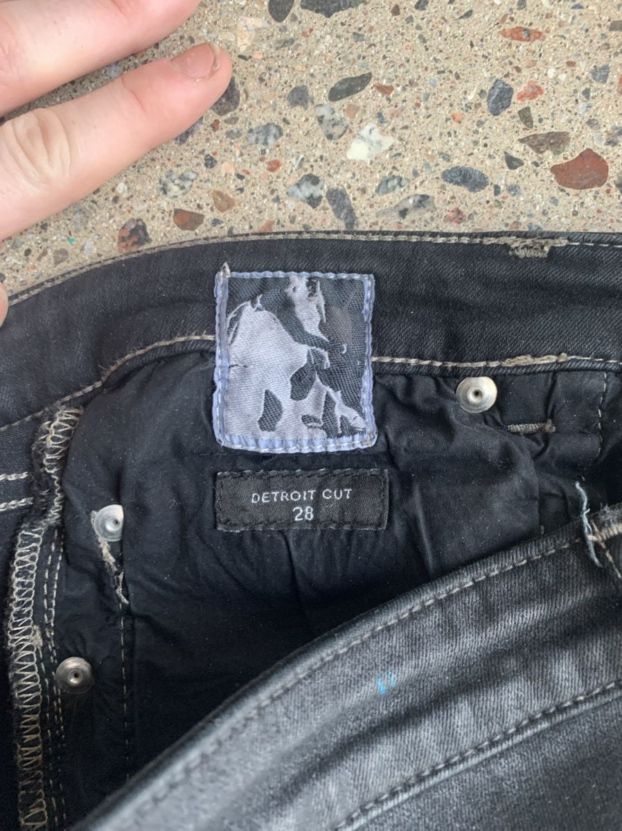 Rick Owens Drkshdw Rick Owen DRKSHDW Black Waxed Detroit Cuts Size US 28 / EU 44 - 6 Thumbnail
