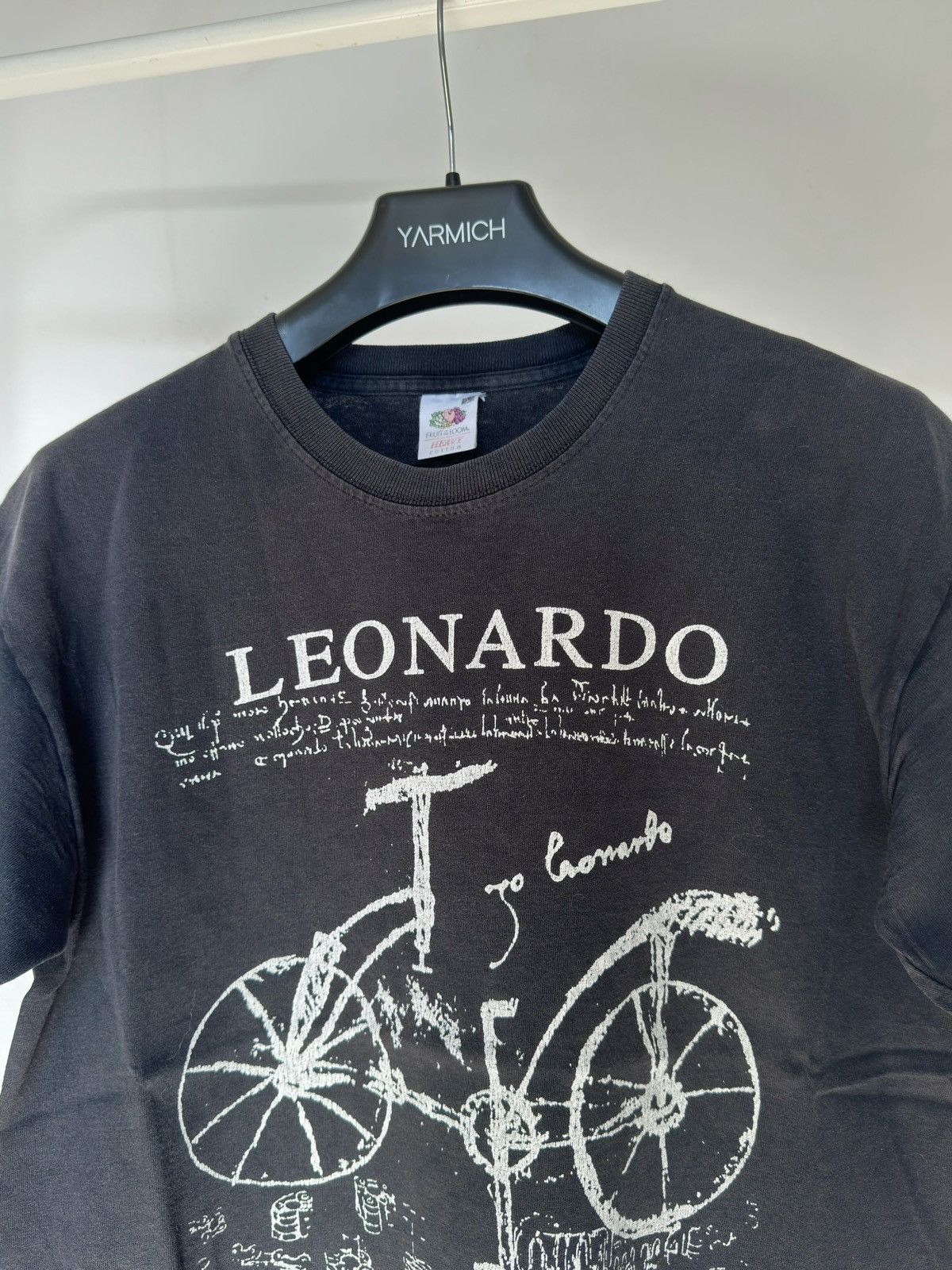 Vintage Vintage LEONARDO DA VINCI Bike Sketch Graphic Tee Size US L / EU 52-54 / 3 - 3 Thumbnail