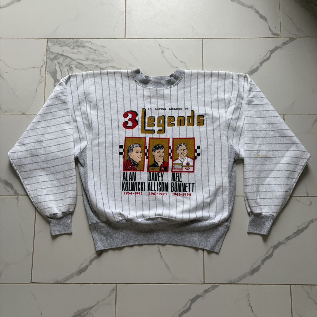 Vintage Vintage 1990s 90s 3 NASCAR Legends Crewneck Sweatshirt L Size US L / EU 52-54 / 3 - 1 Thumbnail