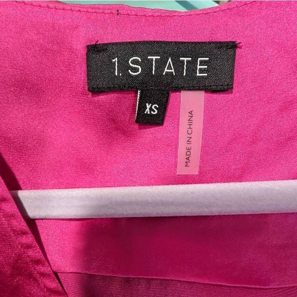 Other NWT 1.STATE Womens Pink Short Puffed Sleeves Blouse Top XS Size XS / US 0-2 / IT 36-38 - 4 Thumbnail