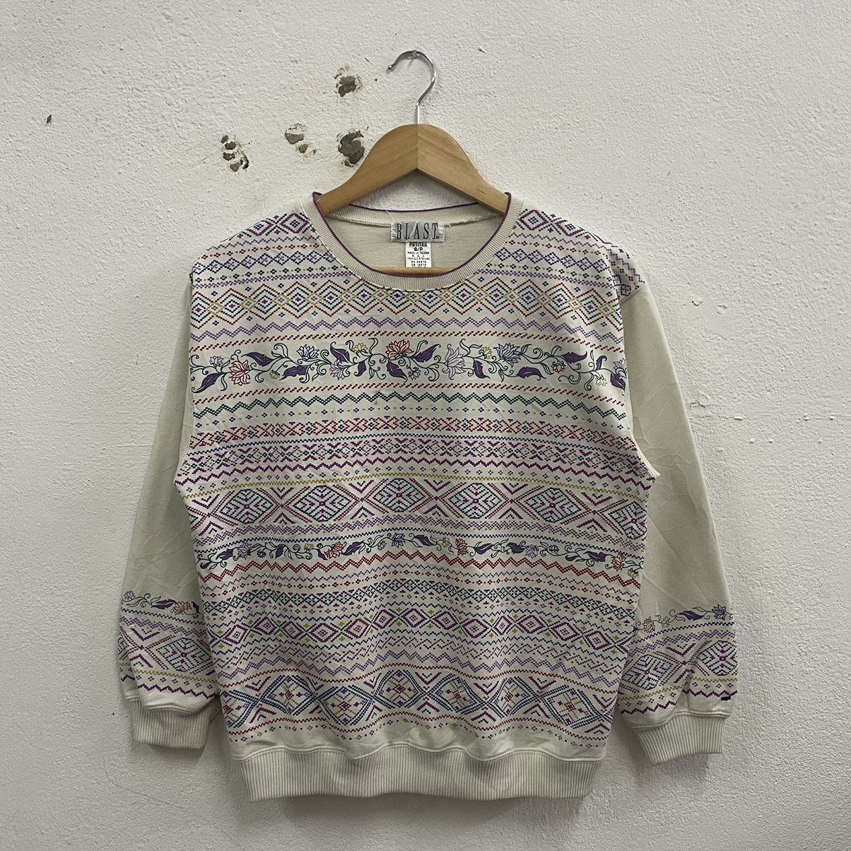 Vintage 🔥Vintage Blast Native Flower Design Sweatshirts Size US S / EU 44-46 / 1 - 1 Thumbnail
