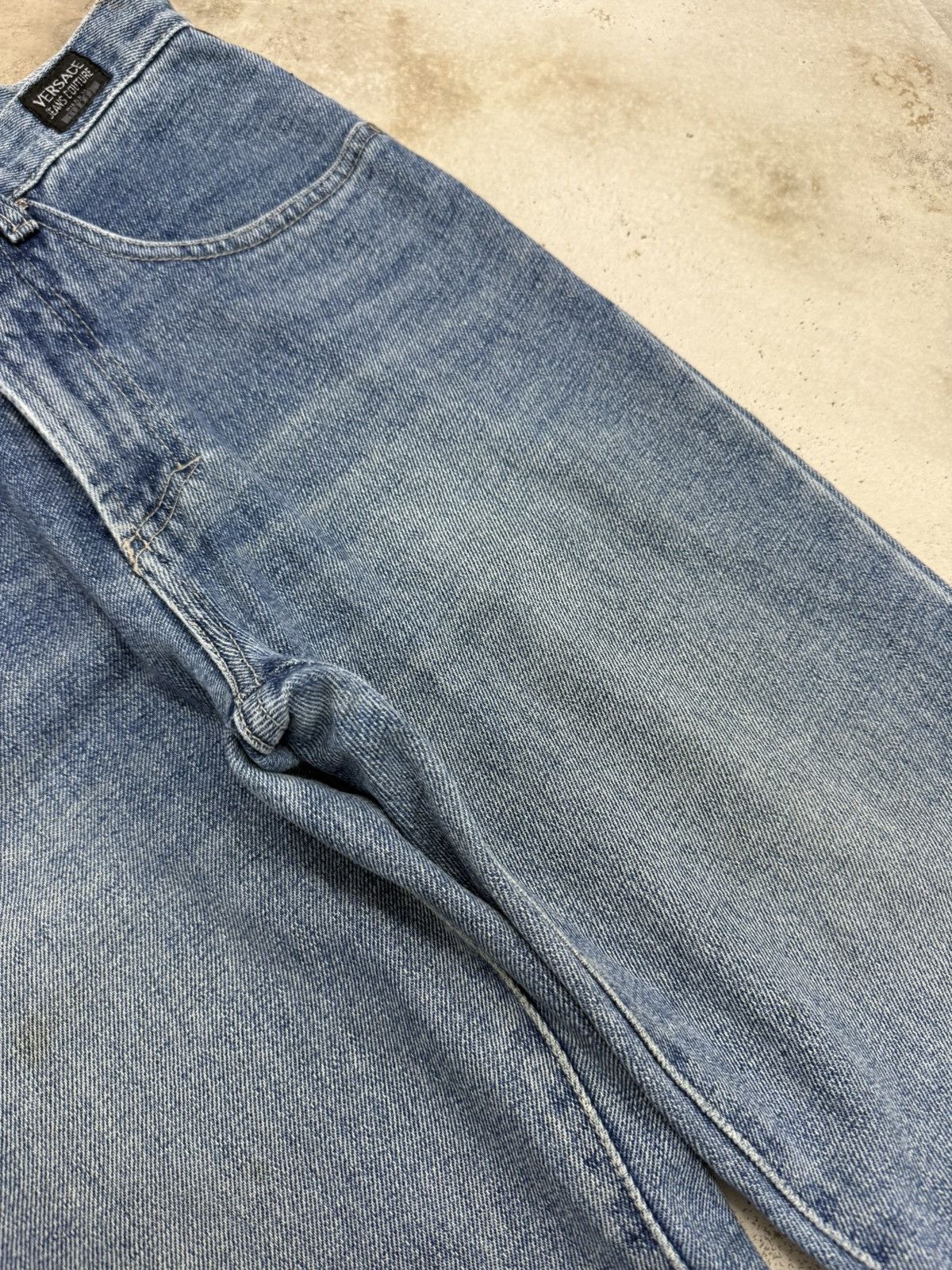 Versace Vintage Versace Jeans Couture Stonewash DistressDenim Pants Size 25" / US 0 / IT 36 - 6 Thumbnail