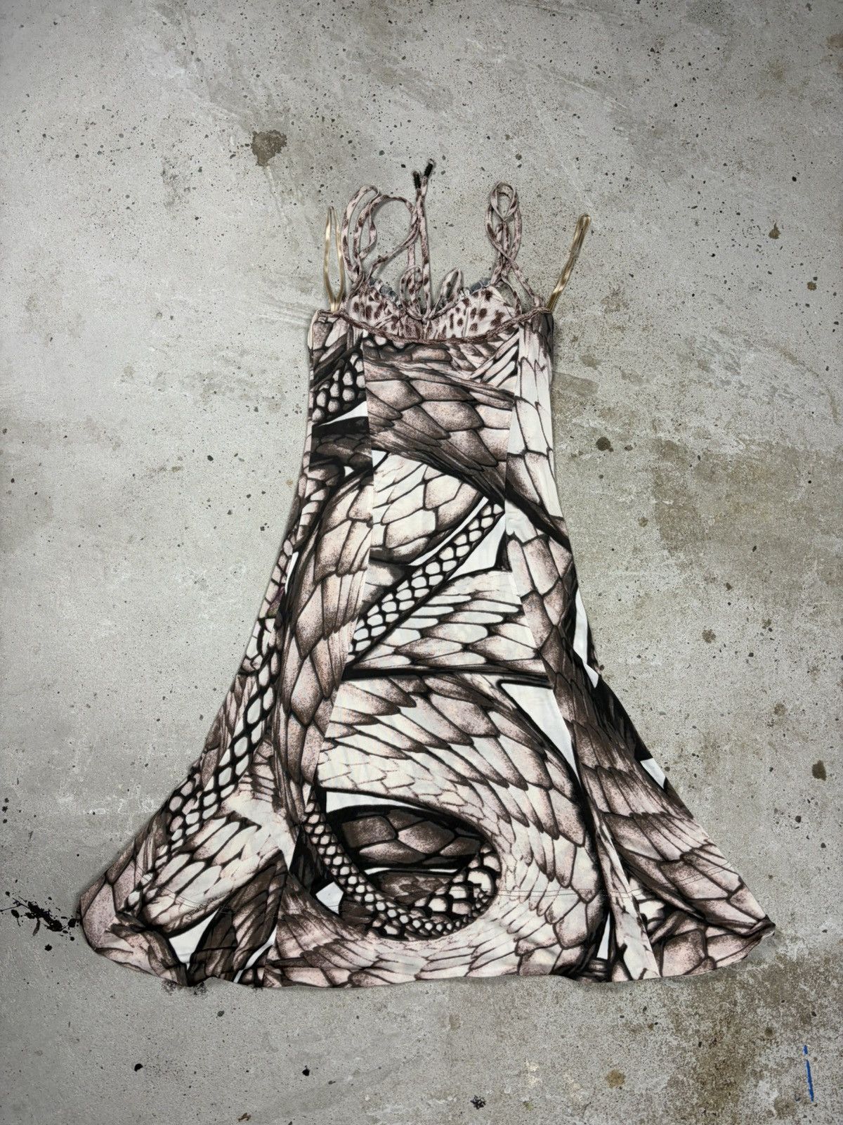 Just Cavalli 2000s Roberto Just Cavalli Snake Skin Print Dress Animal Size M / US 6-8 / IT 42-44 - 2 Thumbnail