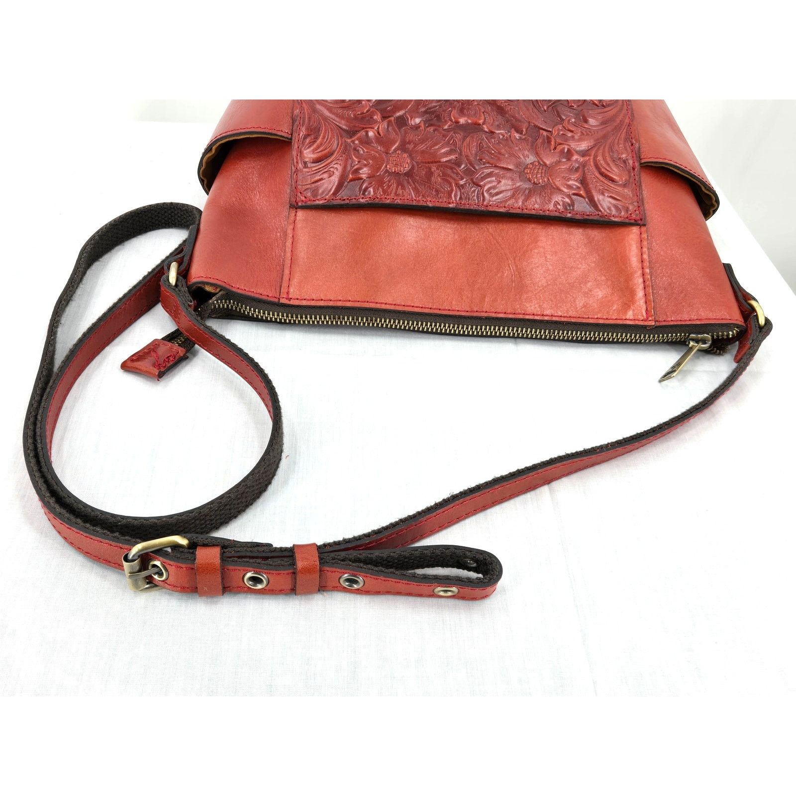 Patricia Nash Patricia Nash Aveley Leather Tooled Crossbody Tote Size ONE SIZE - 15 Thumbnail