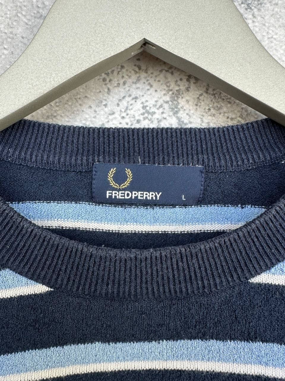 Fred Perry Fred Perry Striped Terry Knit Sweater Jumper Crew Size US L / EU 52-54 / 3 - 12 Thumbnail