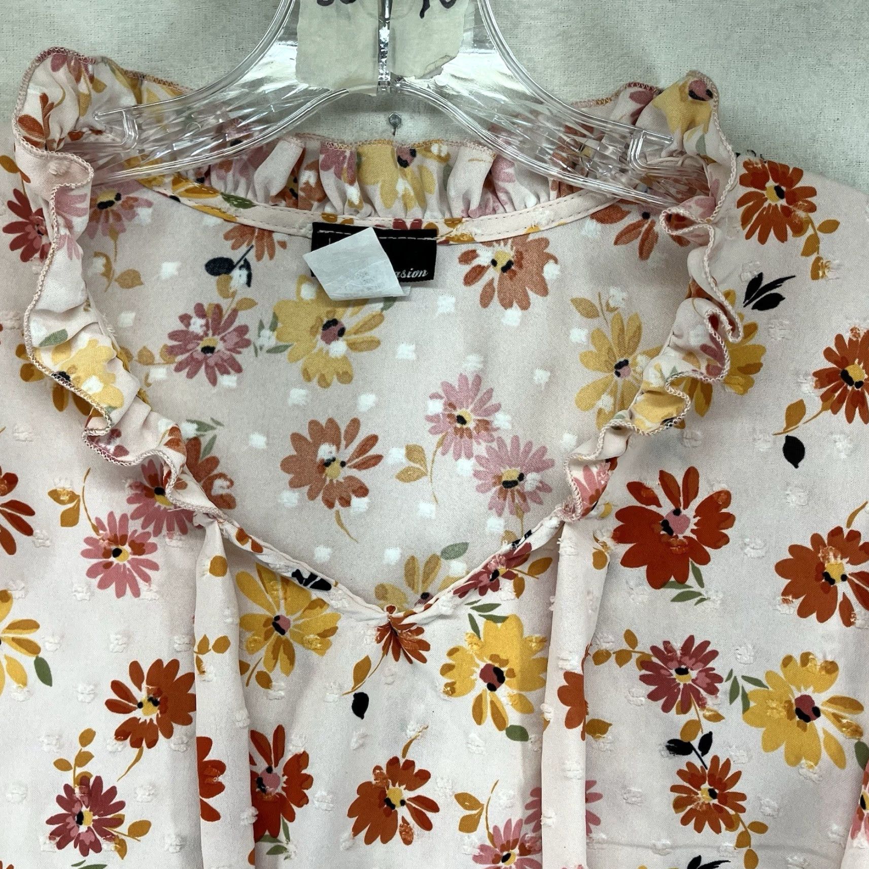 Etro VINTAGE Ny Invasion Women's Top Flutter Front Tie V-Neck Floral 90s Bohemian Pink Flutter Sleeve Regular L Blouse Size L / US 10 / IT 46 - 5 Thumbnail
