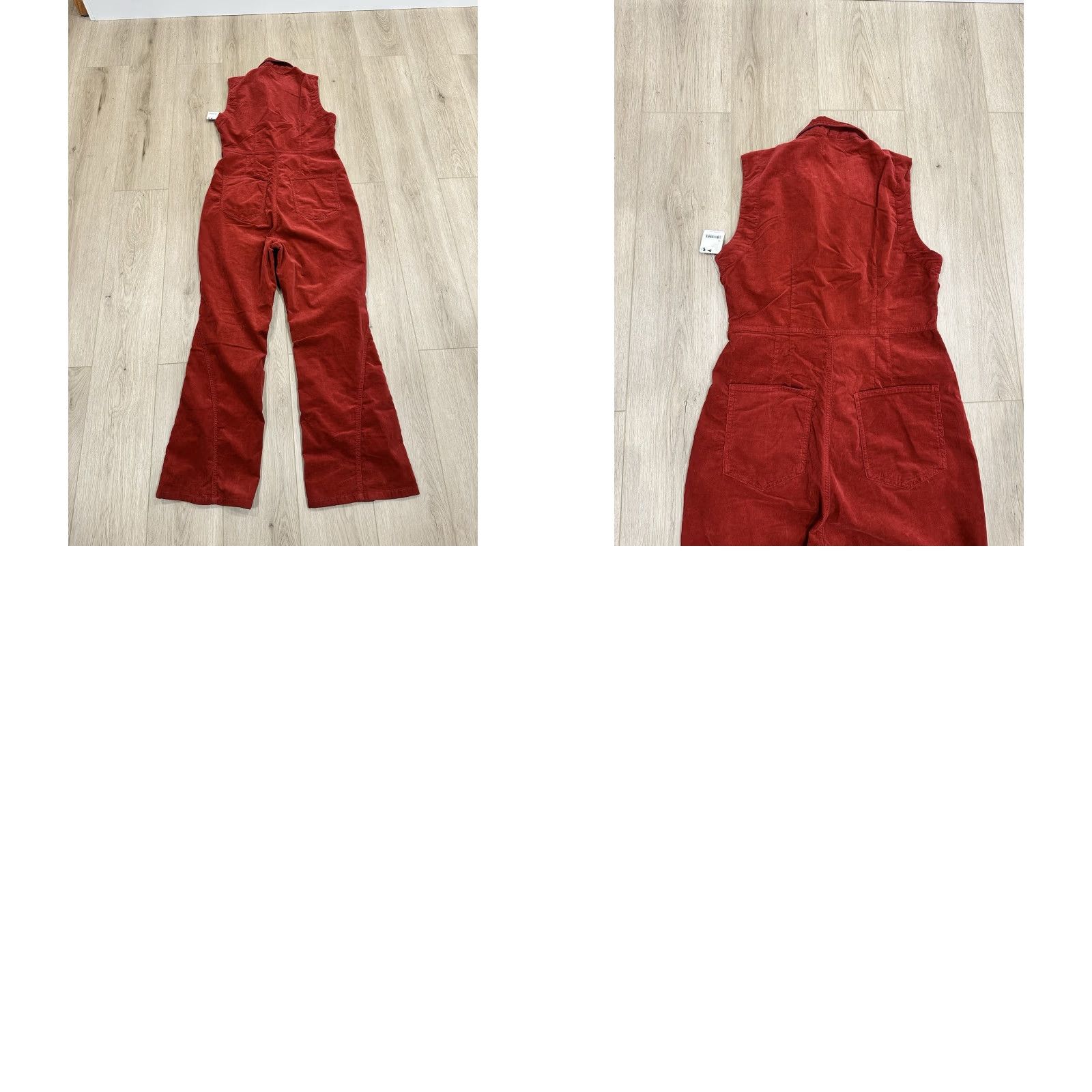 Vintage NWT We The Free Jumpsuit XL Red Corduroy Flared One-Piece Sleeveless Casual Women’s Bohemian Western Size 40" / US 18 - 10 Thumbnail