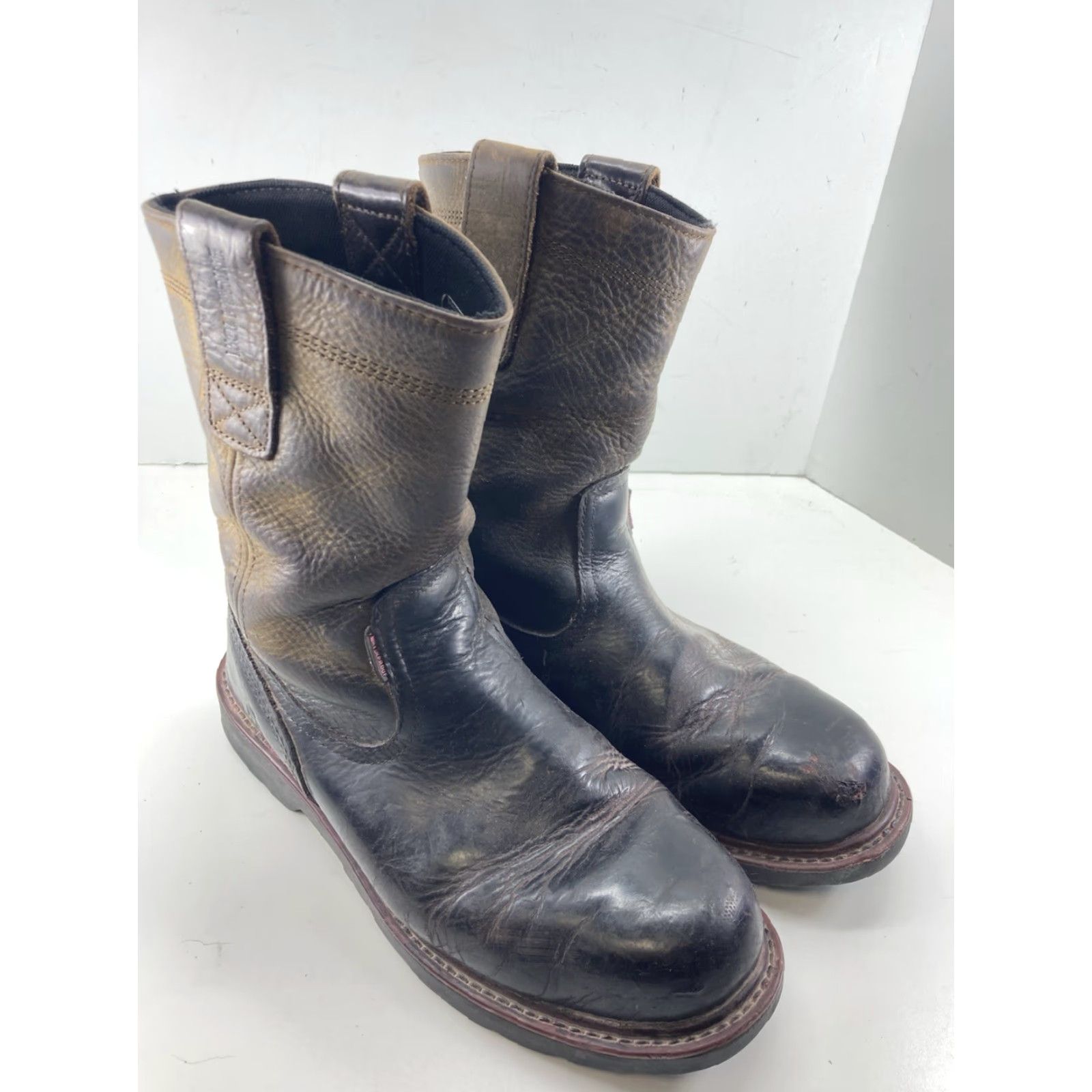 Vintage Wolverine Floorhand Steel Toe Work Boots Men Size 8.5 M Brown Leather W10680 Size US 9 / EU 42 - 2 Thumbnail