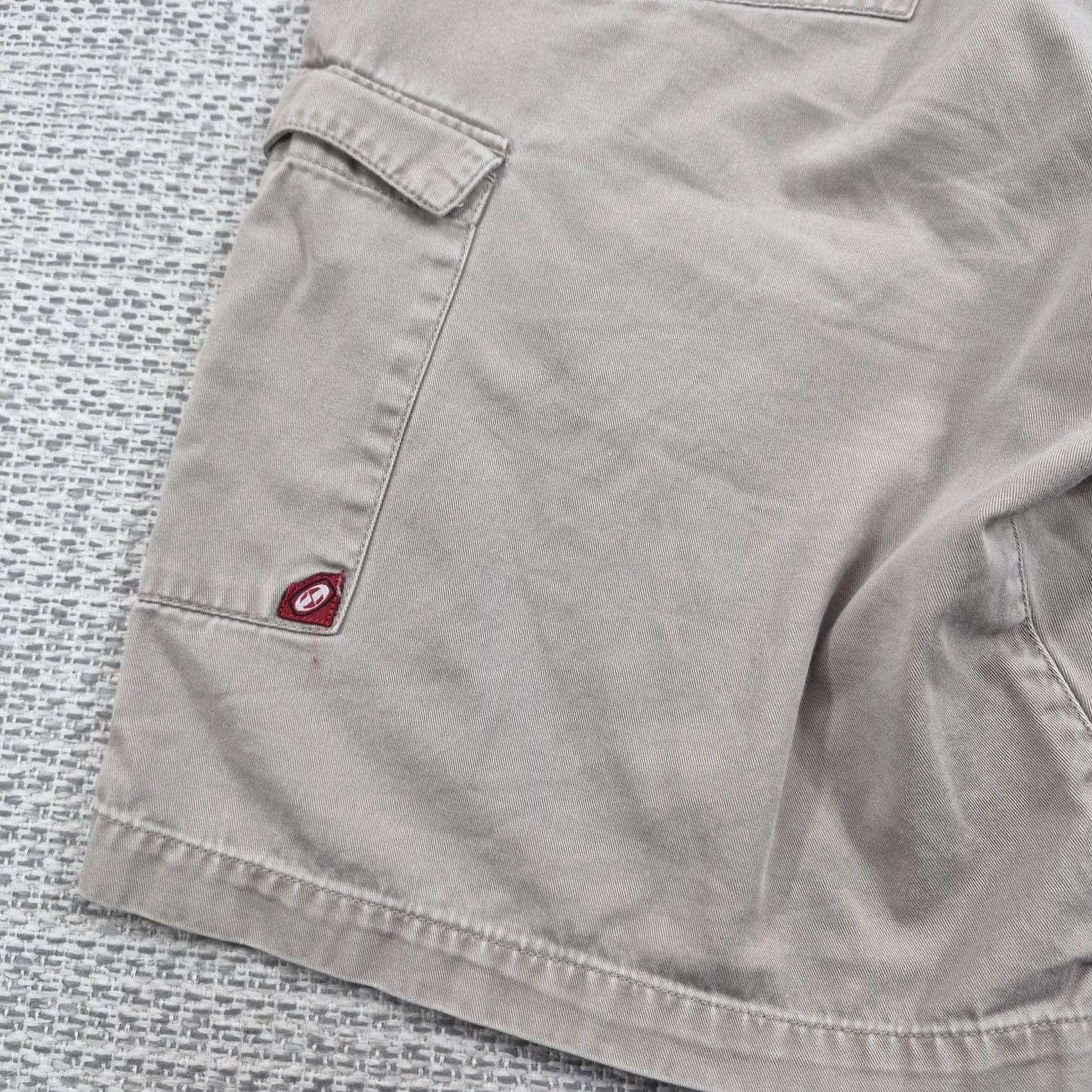 Vintage Split Cargo Shorts Mens 32 Beige Canvas Cotton Relaxed Fit Casual Summer Size US 32 / EU 48 - 4 Thumbnail