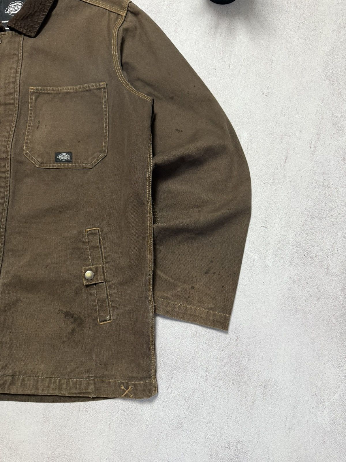 Dickies × Vintage Vintage Dickies Work Denim Jacket Brown Faded Amazing 90s Size US L / EU 52-54 / 3 - 6 Thumbnail
