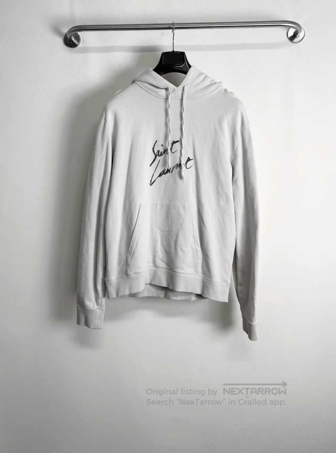 Saint Laurent Paris Saint Laurent YSL Distressed Logo Hoodie. Size US M / EU 48-50 / 2 - 1 Thumbnail