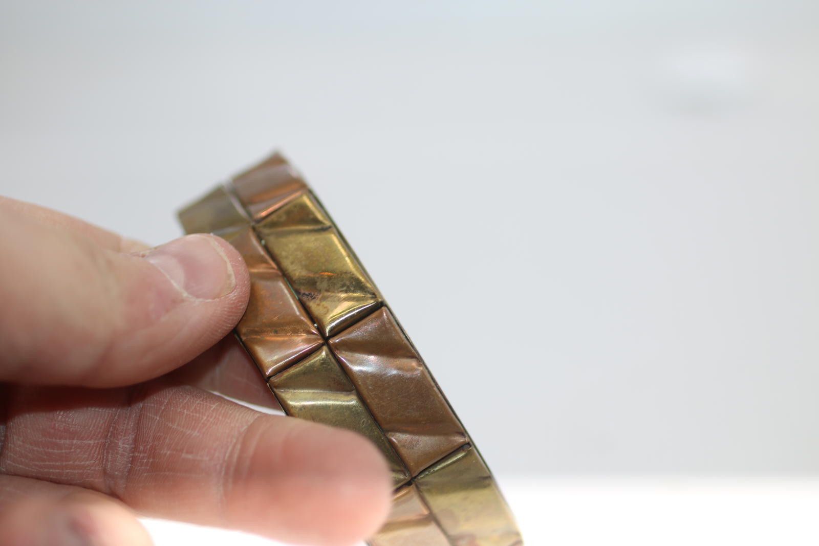 Unknown London Vintage Brutalist Copper Brass Cuff Bracelet Modernist Tone Size ONE SIZE - 8 Thumbnail