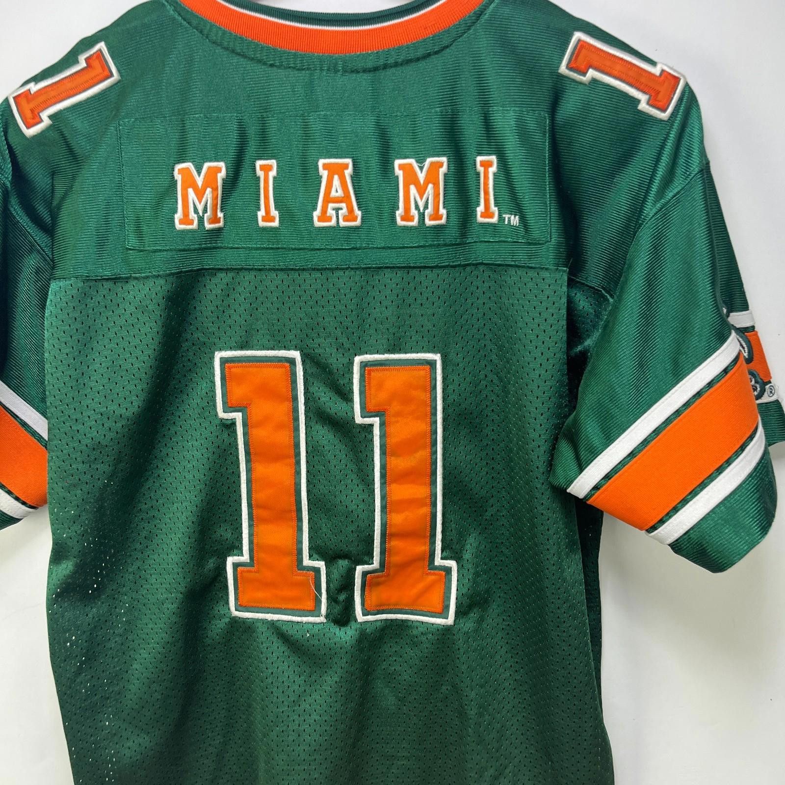 Other Vintage Miami Hurricanes Football Jersey Youth Large XL Size ONE SIZE - 8 Thumbnail