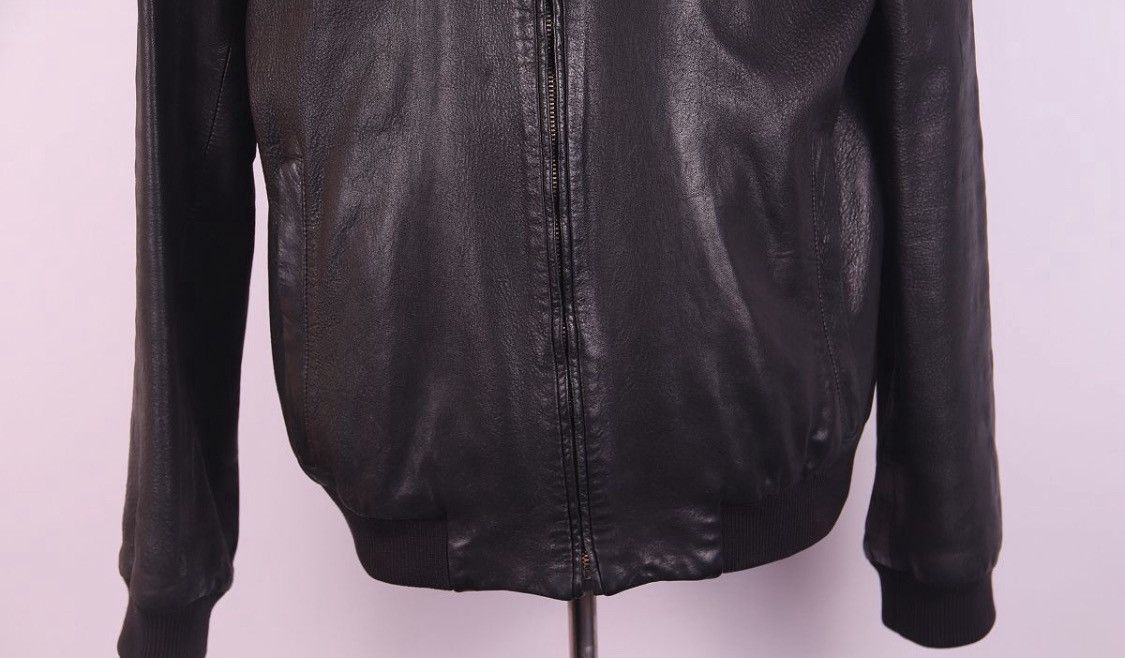 Gucci Gucci Leather Biker Full Black Bomber Jacket Size US XL / EU 56 / 4 - 2 Thumbnail