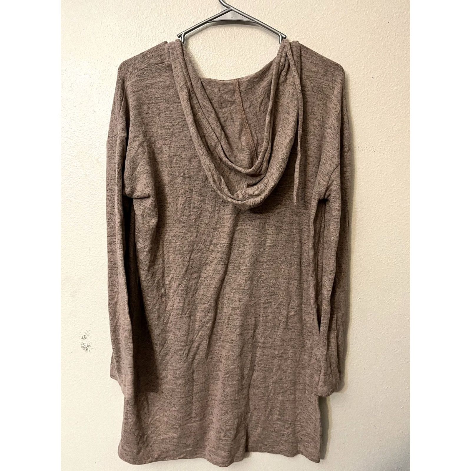 Vintage Aerie Hoodie Women’s Size S Distressed Oversized V Neck Crew Neck Pullover Sweatshirt Brown Casual Activewear Size S / US 4 / IT 40 - 3 Thumbnail