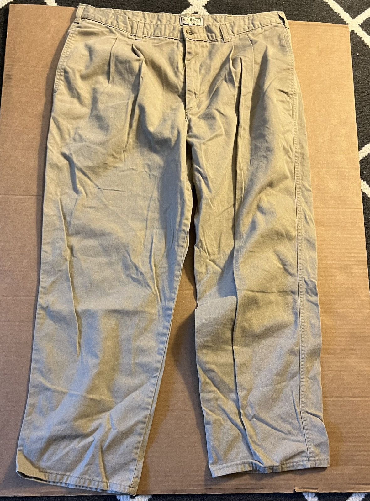 L.L. Bean × Vintage 90s L.L. Bean Tan Pants 38x29 Size US 38 / EU 54 - 1 Thumbnail
