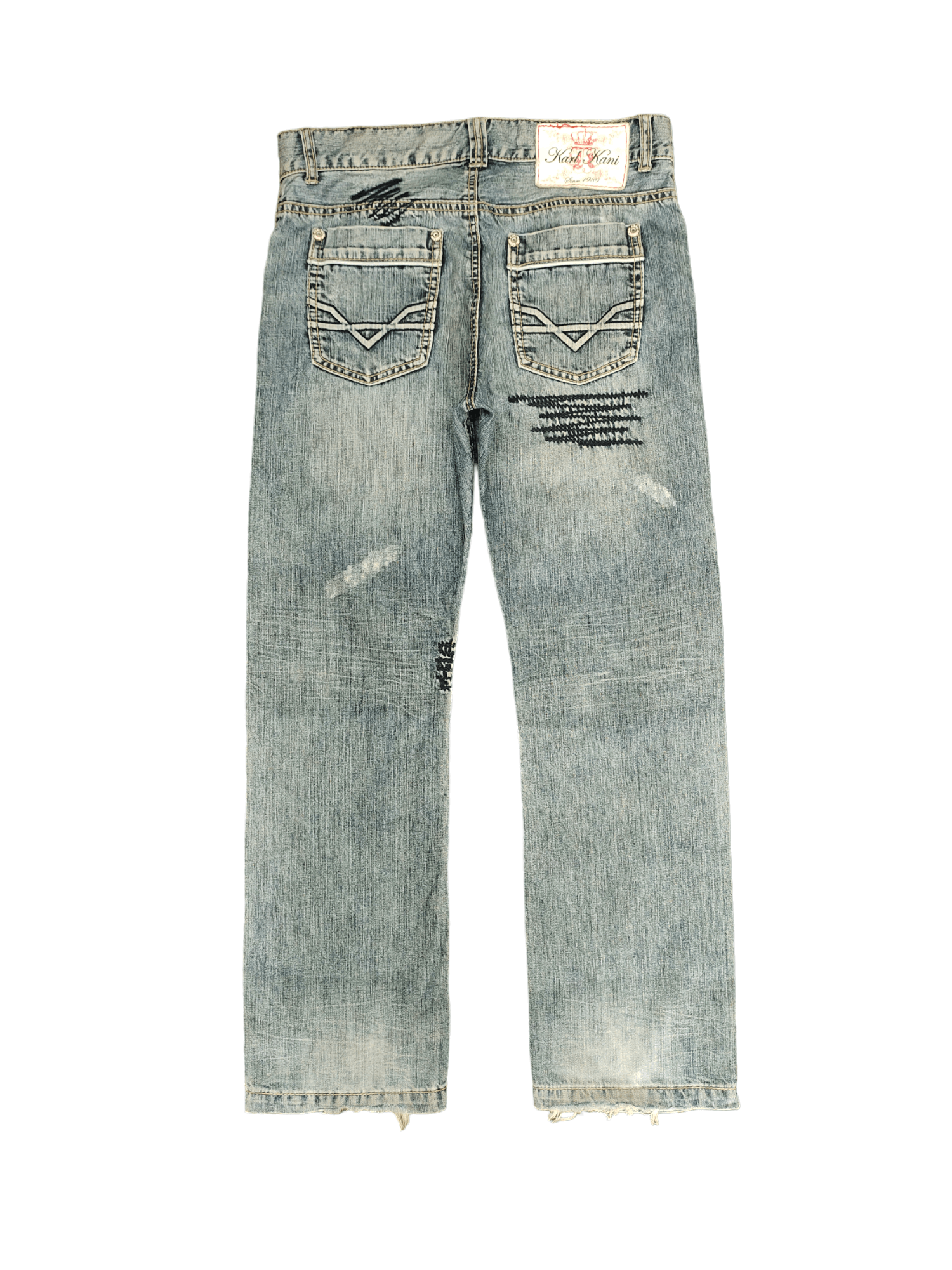 Karl Kani Baggy Jeans Karl Kani Design Denim Wide Loose Leg Y2k Jnco Size US 36 / EU 52 - 1 Thumbnail