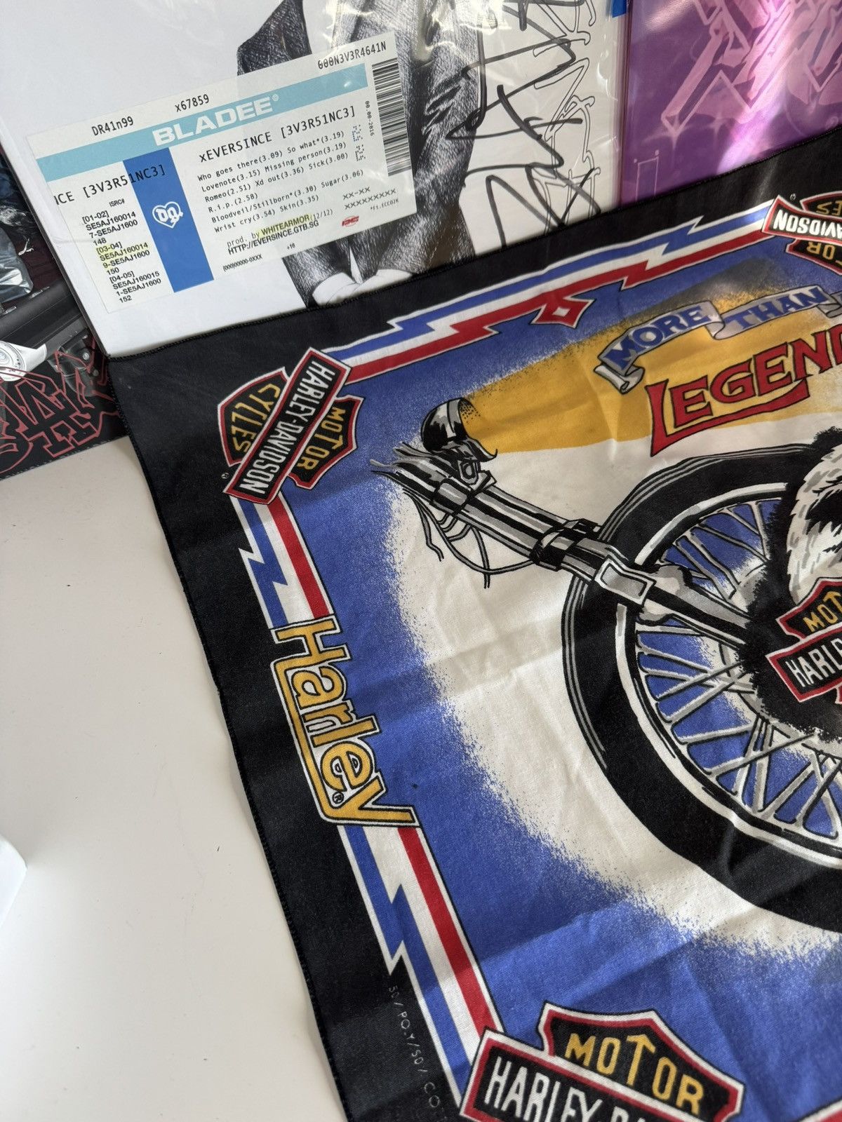 Harley Davidson Vintage Harley Davidson Eagle Wheel Bandana Size ONE SIZE - 3 Thumbnail