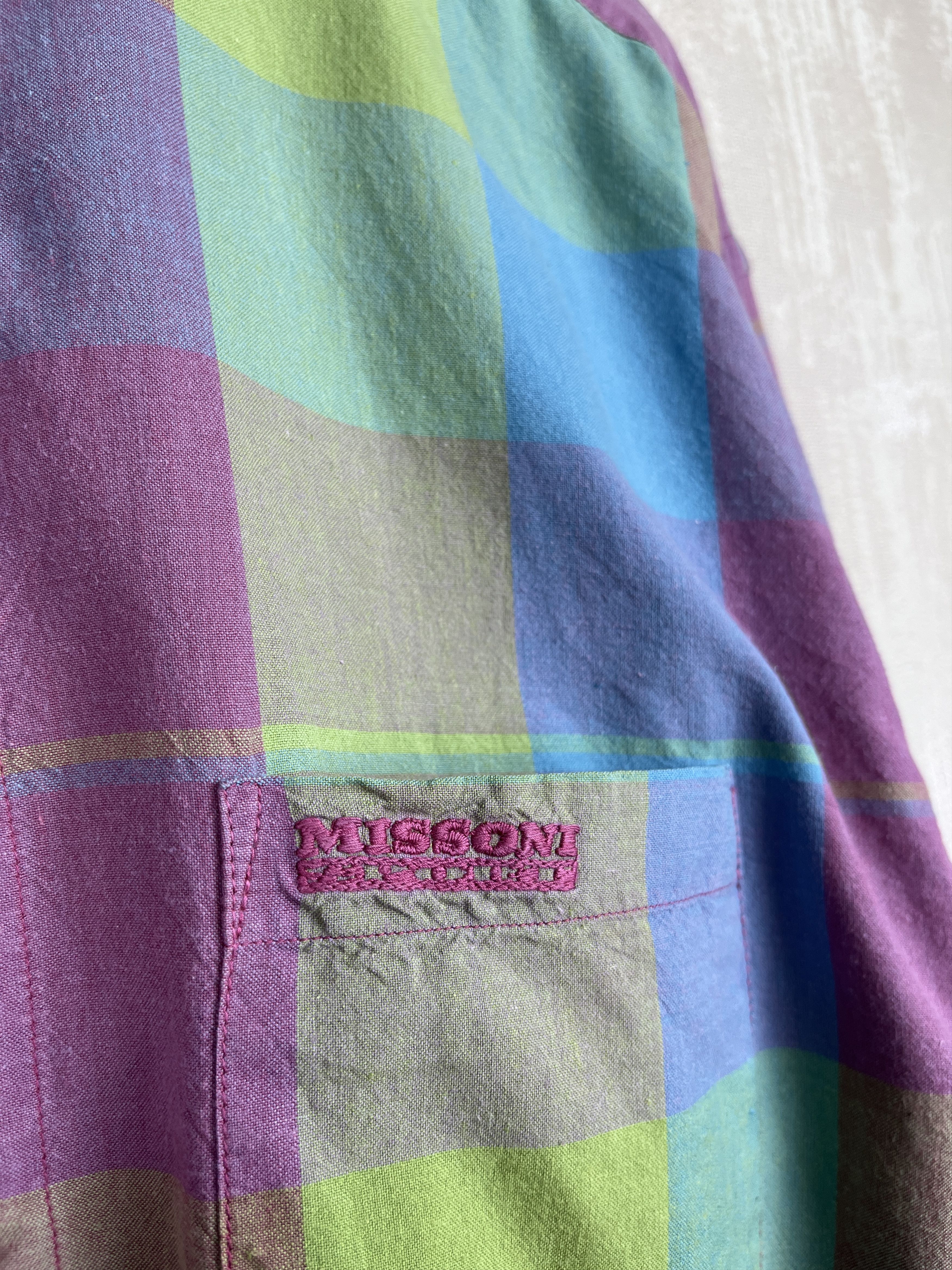 Missoni Missoni Sport Long Sleeve Check Shirt Pocket Plaid Size US M / EU 48-50 / 2 - 9 Thumbnail