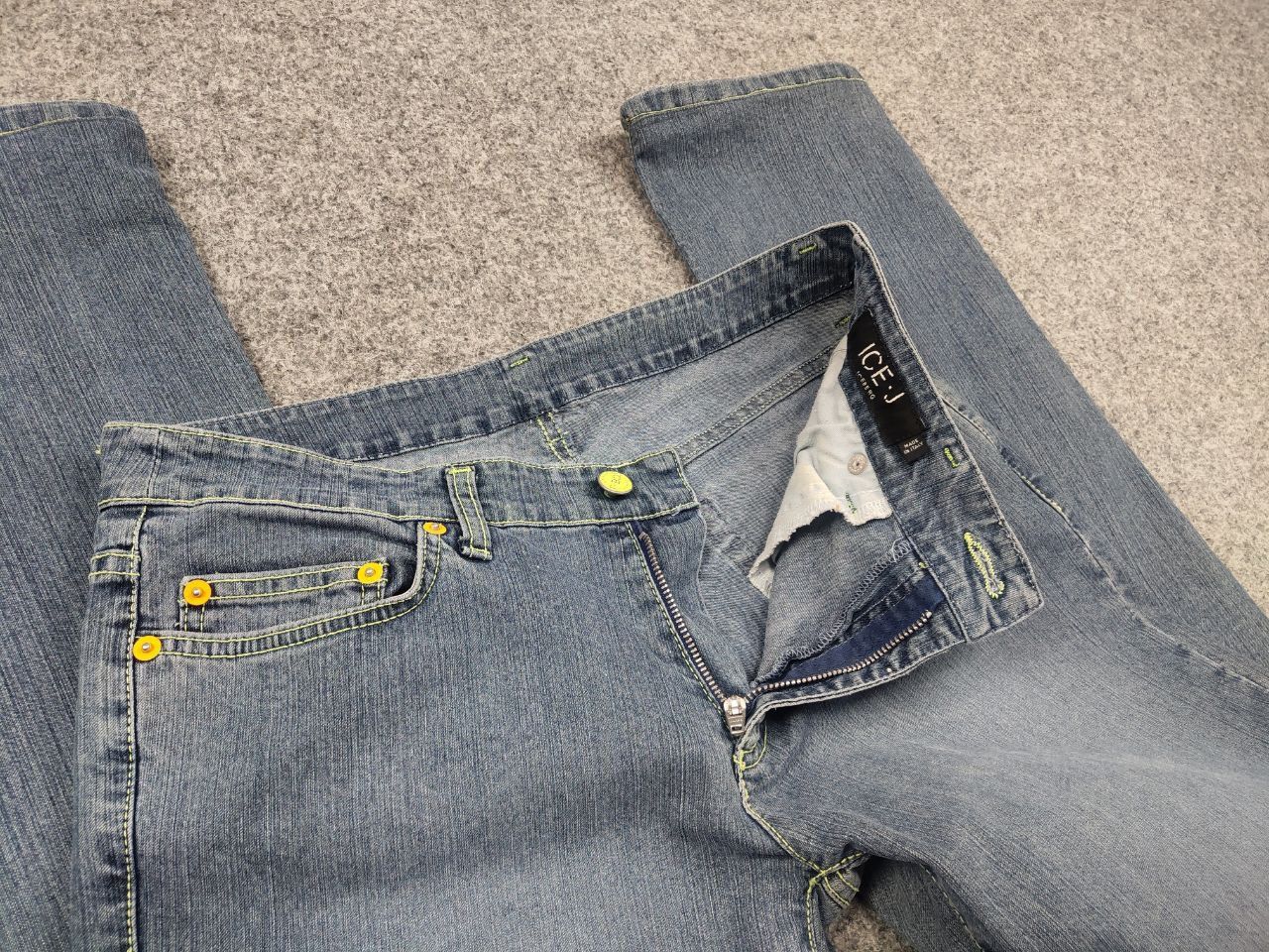 Iceberg Vintage 90's Iceberg Ice J Logo Blue Denim Jeans Size US 30 / EU 46 - 9 Thumbnail