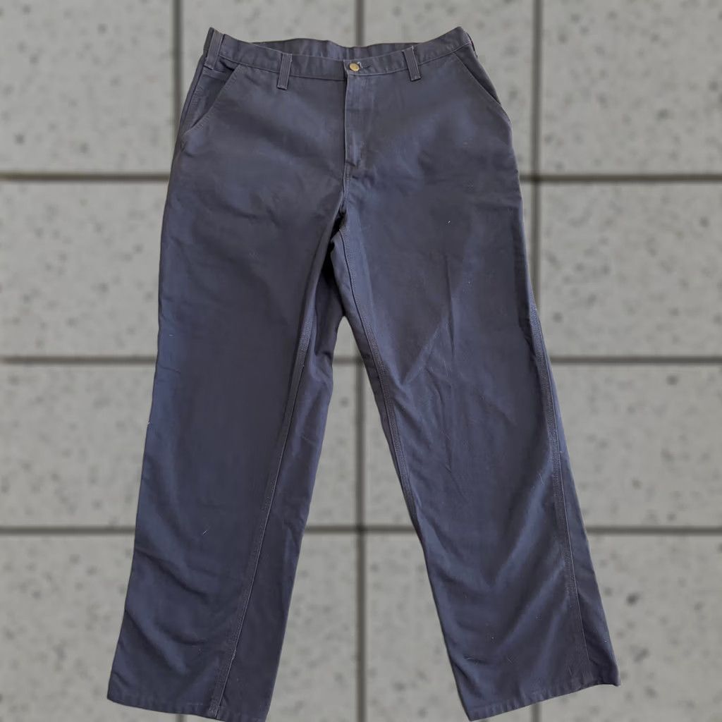 Carhartt Carhartt Pants Mens 38x32 Blue Canvas Dungaree Fit Work Barn Relaxed Fit Carpenter Size US 38 / EU 54 - 1 Thumbnail