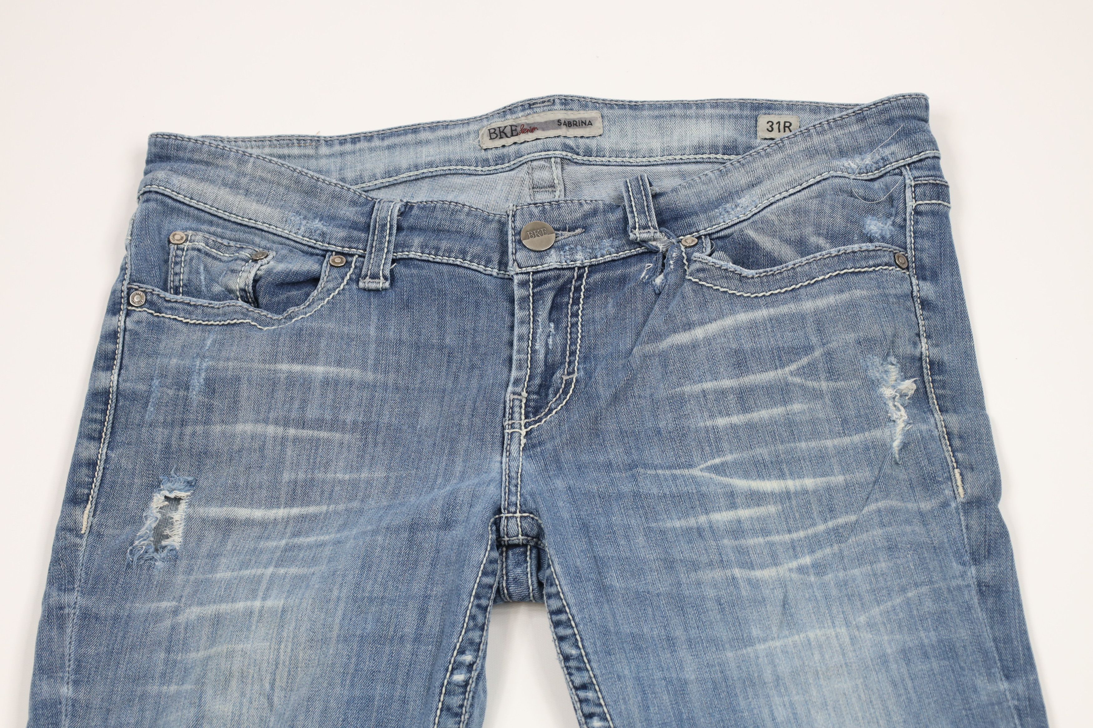 Vintage Buckle BKE Sabrina Stretch Flared Bootcut Denim Jeans Blue Size 31" - 2 Thumbnail