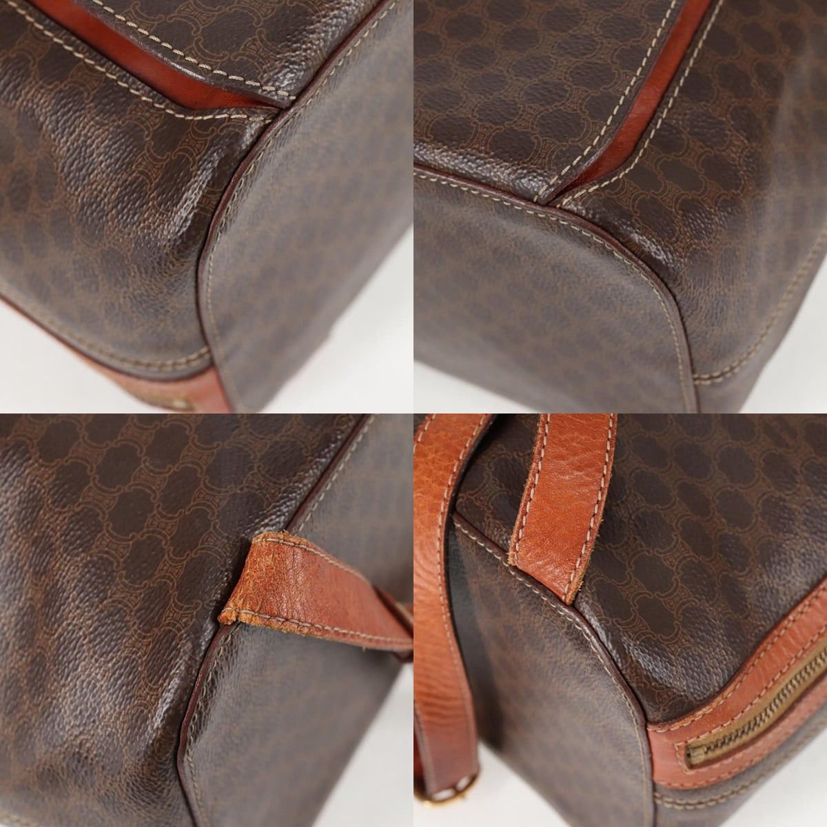 Celine CELINE Macadam Canvas Backpack Pvc Leather Brown Gold Size ONE SIZE - 11 Thumbnail