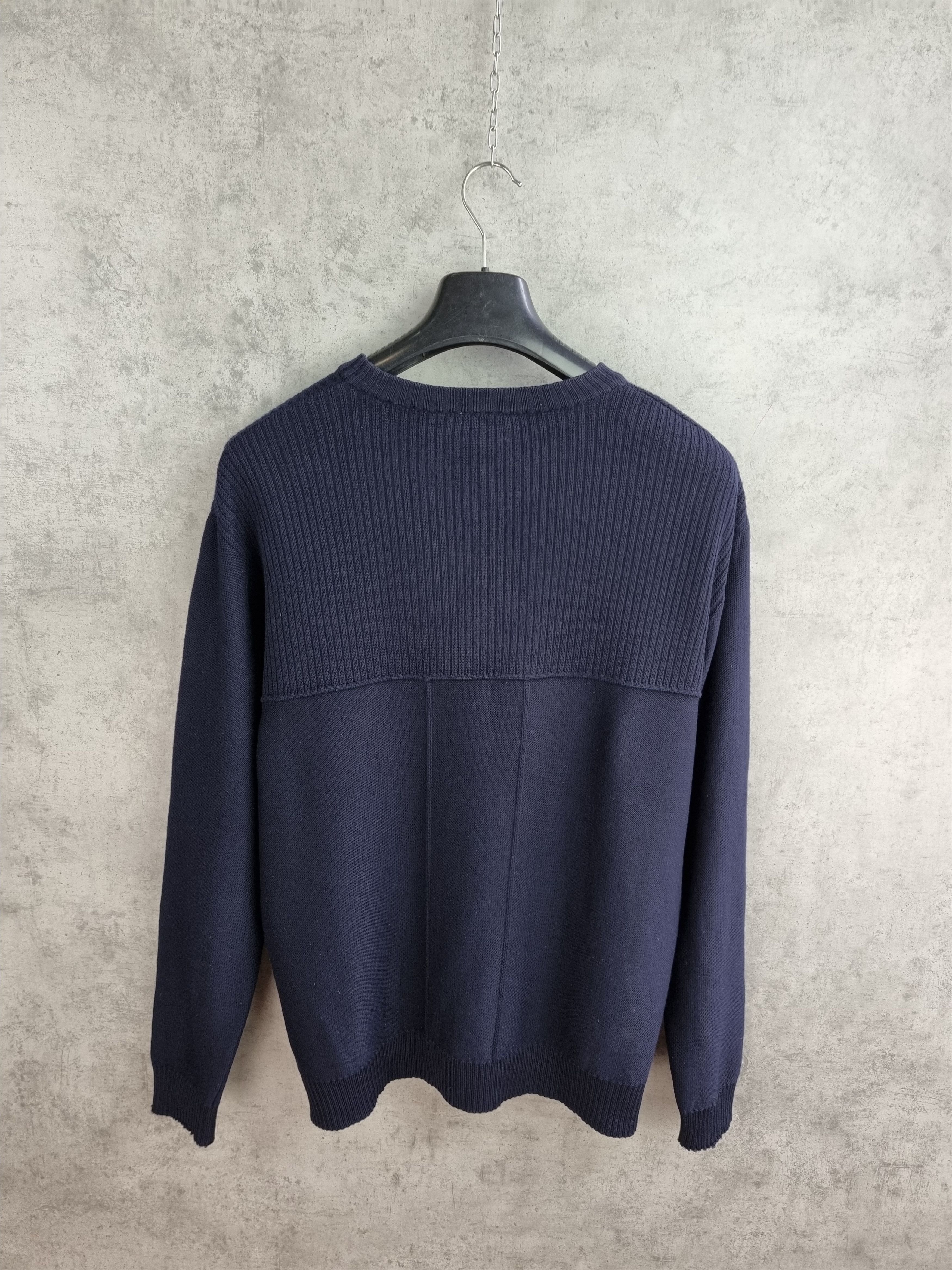 Fendi × Vintage Vtg Fendi Uomo Italian Wool Distressed Sweater V Neck Size US L / EU 52-54 / 3 - 5 Thumbnail