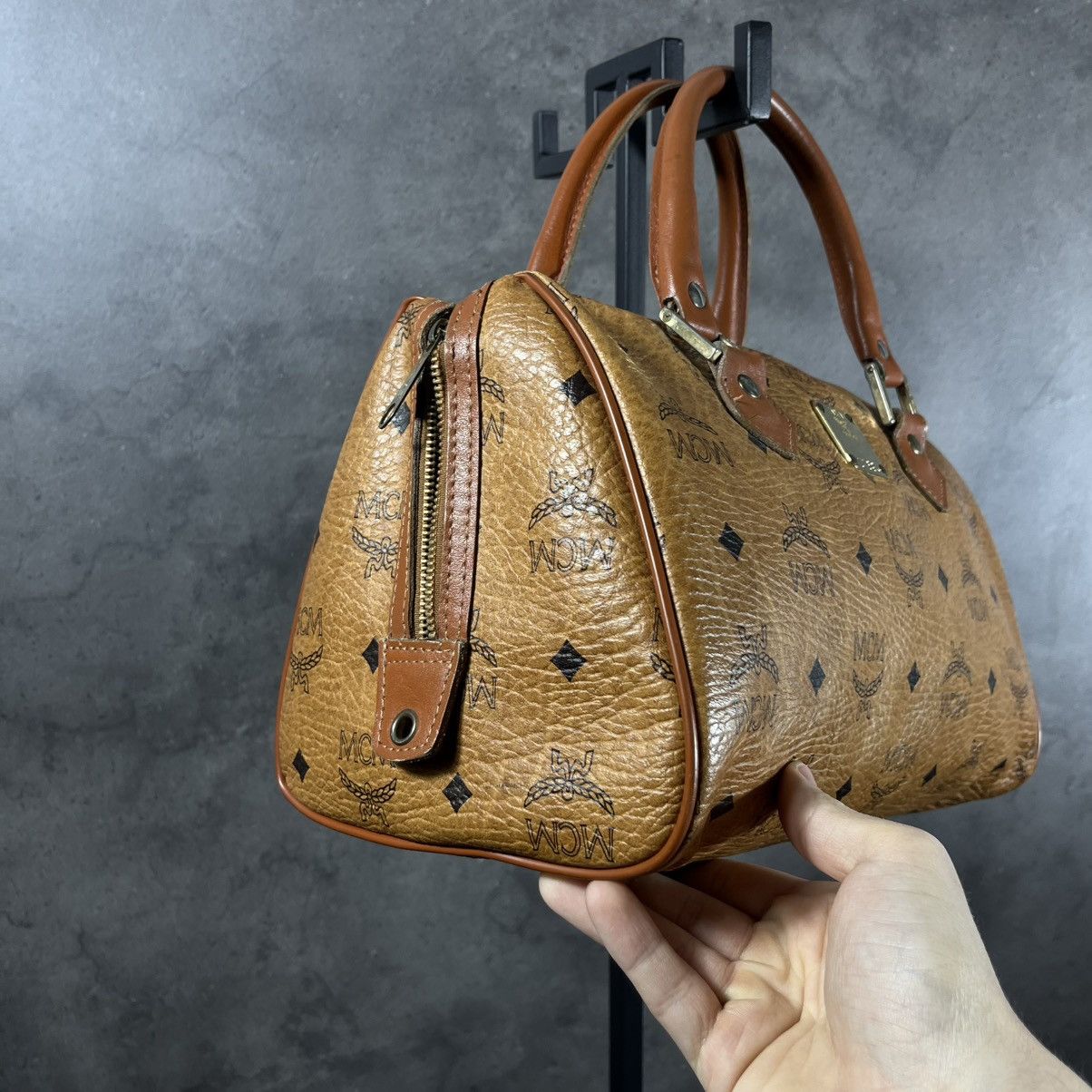 MCM Archive 80s MCM Archive Genuine Leather Keepall Hand Bag Size ONE SIZE - 4 Thumbnail