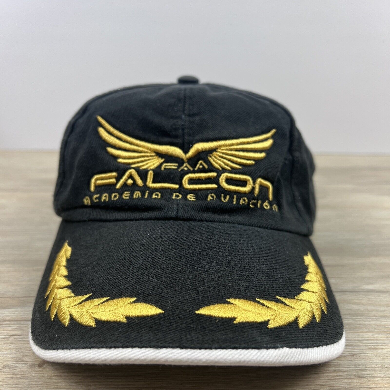 Other Falcon Academia Aviation Hat FAA Adjustable Hat Black Adjust Size ONE SIZE - 3 Thumbnail