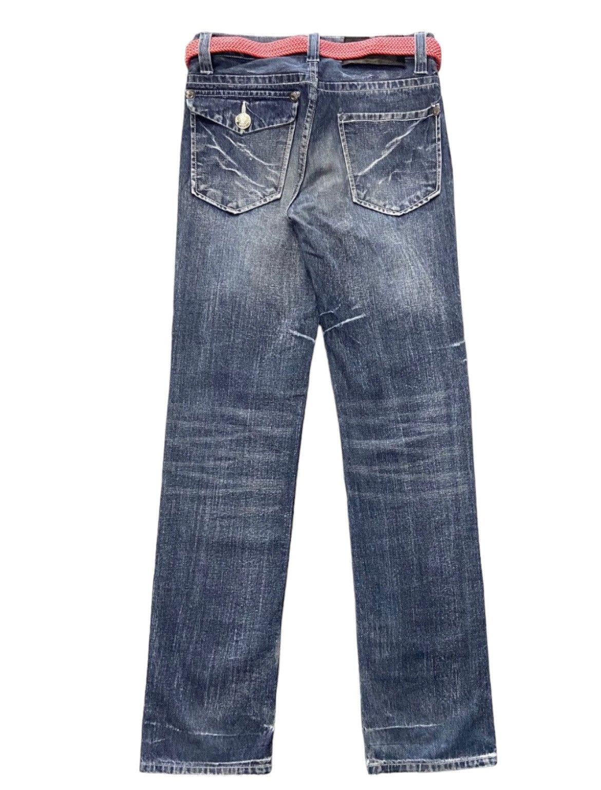Designer × Hysteric Glamour × LOWBOX Vintage Low Box Japan Distressed Denim Pants With Belt Size US 30 / EU 46 - 1 Thumbnail