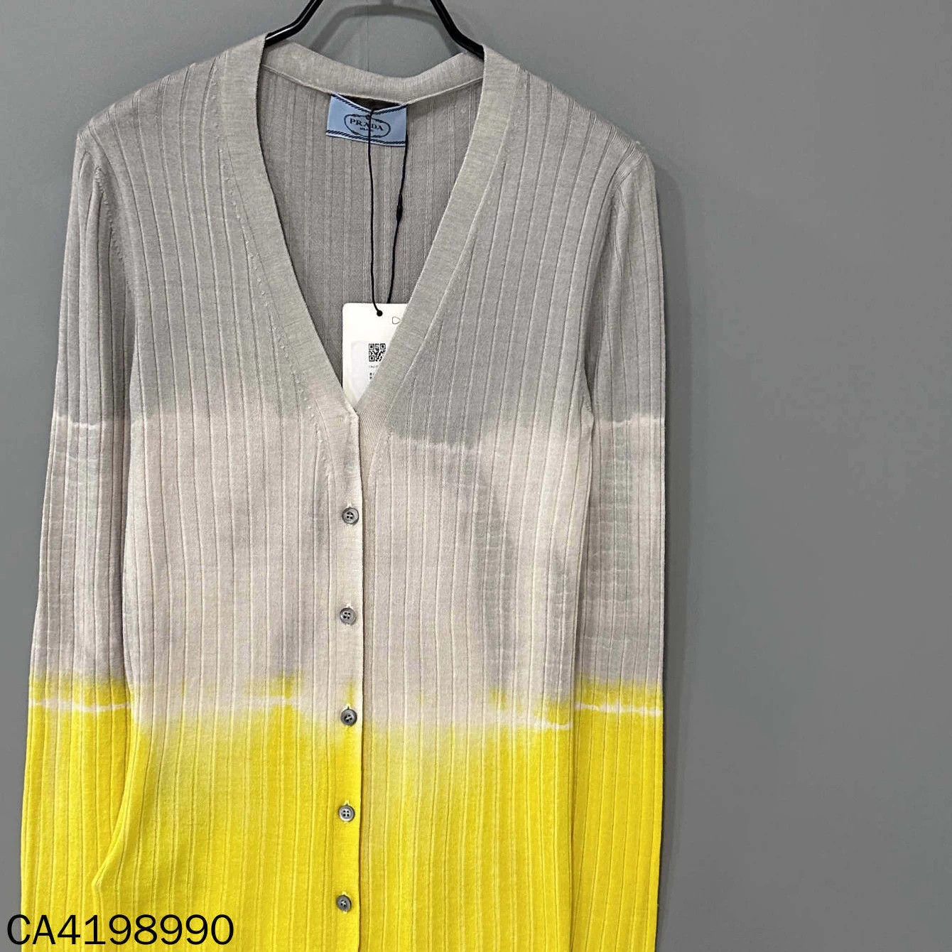 Prada PRADA Tie-Dye Colorblock Wool Cardigan 38 Size S / US 4 / IT 40 - 1 Thumbnail