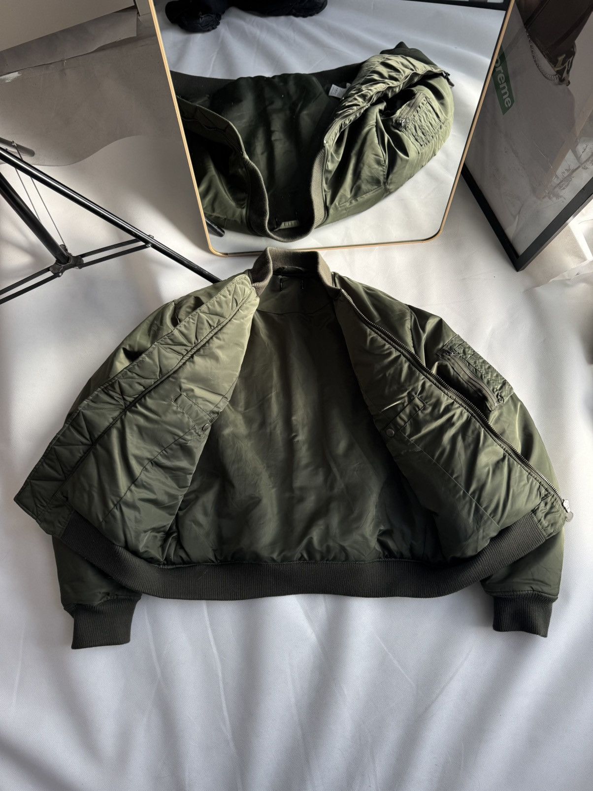 Vintage Vintage MA1 Alpha Industries Style Bomber Jacket Boxy Fit Size US L / EU 52-54 / 3 - 8 Thumbnail