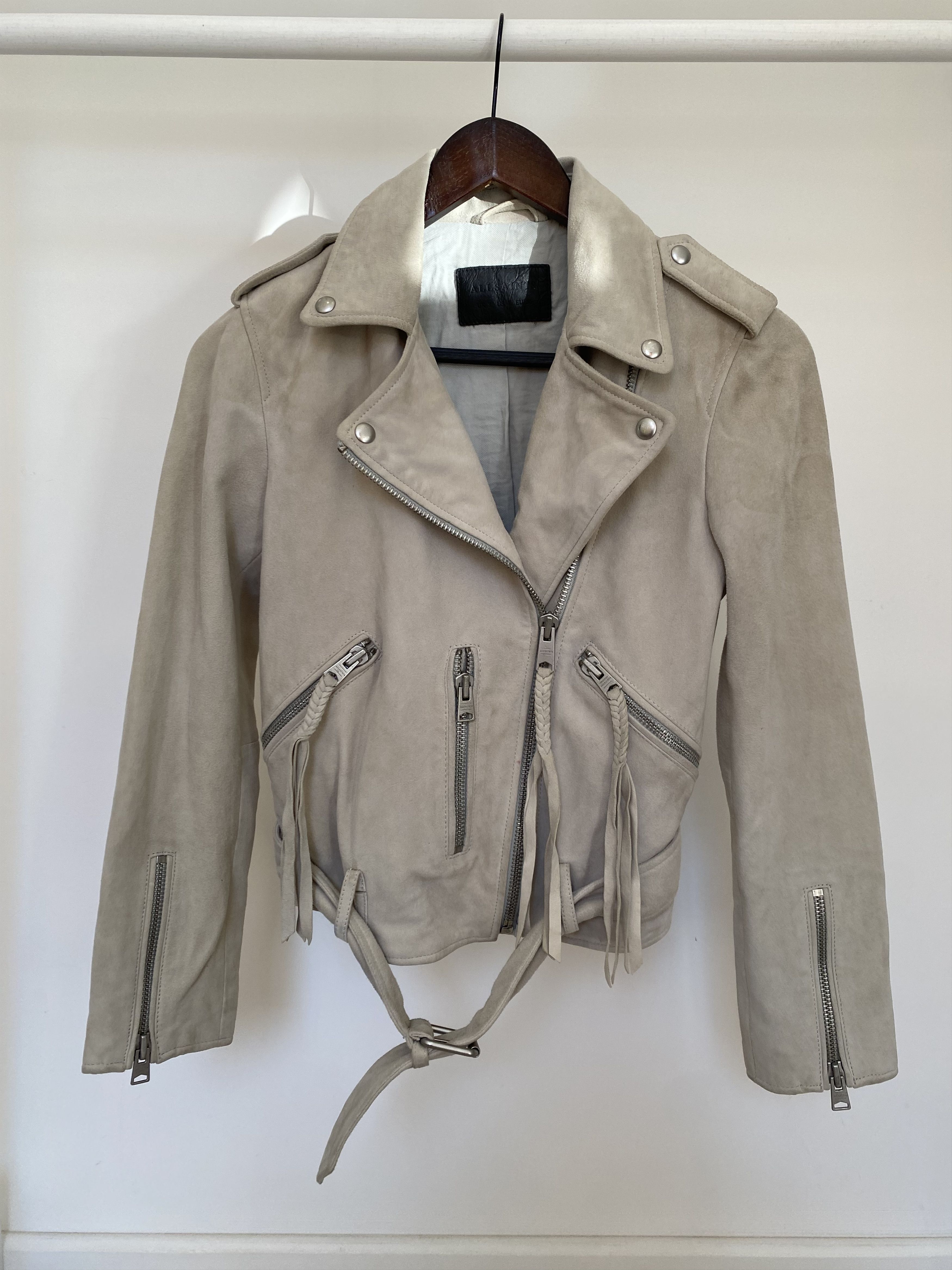 Allsaints Allsaints Plait Balfern Biker Leather Jacket Size S Size S / US 4 / IT 40 - 1 Thumbnail