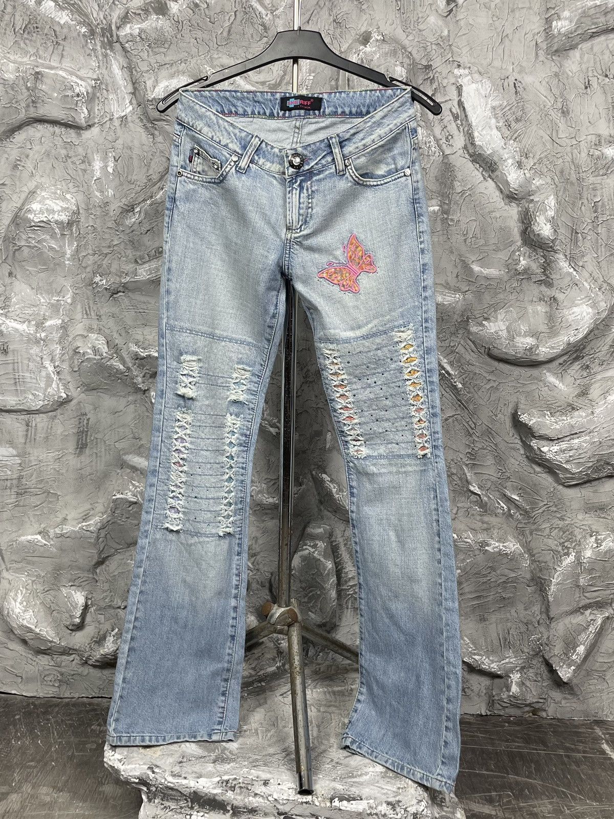 Hysteric Glamour 2000s Y2K Bootcut Fade Jeans Dolce Gabbana Japanese Style Size US 29 - 3 Thumbnail