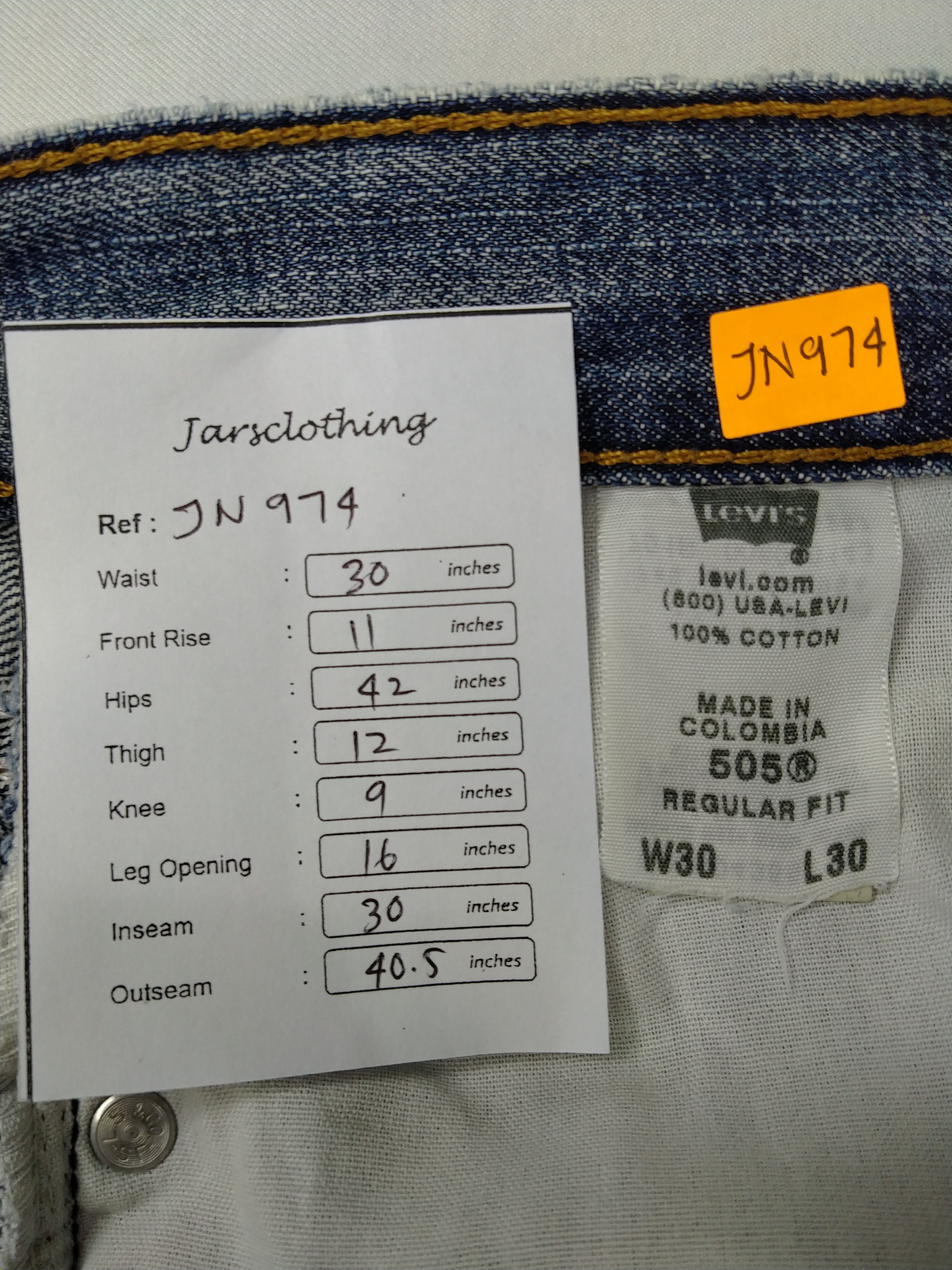 Levi's Blue Faded Vintage Levi's 505 Jeans 30x30 Denim -JN974 Size US 30 / EU 46 - 8 Thumbnail