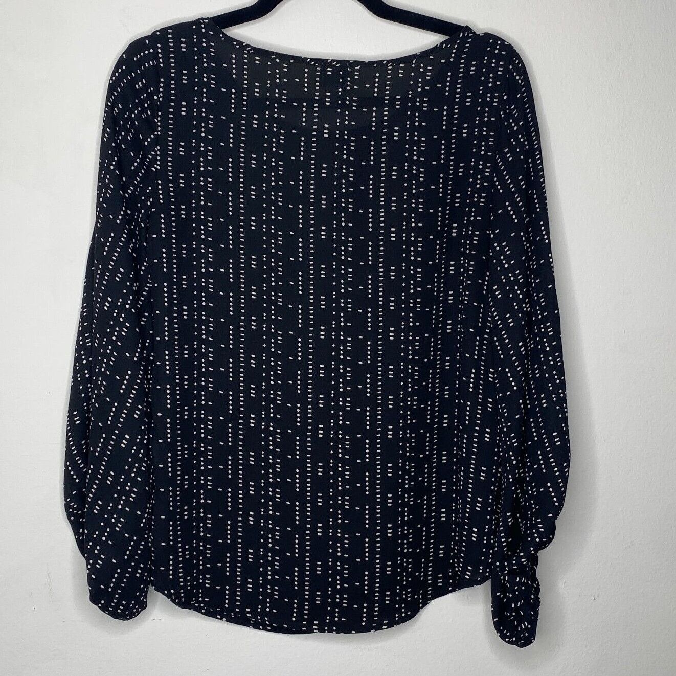 Other Peyton Jensen Black White Long Sleeve Round Neck Blouse XS Size XS / US 0-2 / IT 36-38 - 2 Thumbnail
