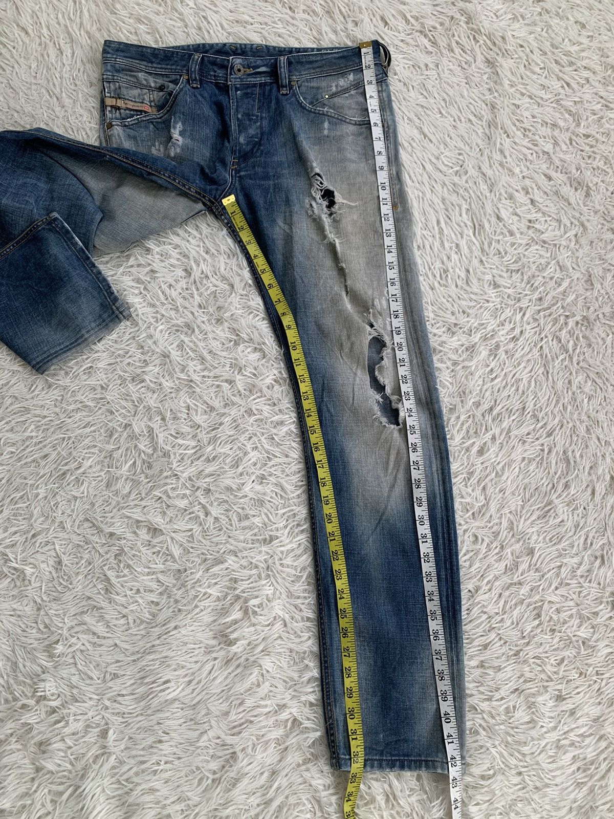 Diesel Distress Diesel Blue Eyecons 2014/1 Edition Denim Pant Size US 35 - 18 Thumbnail