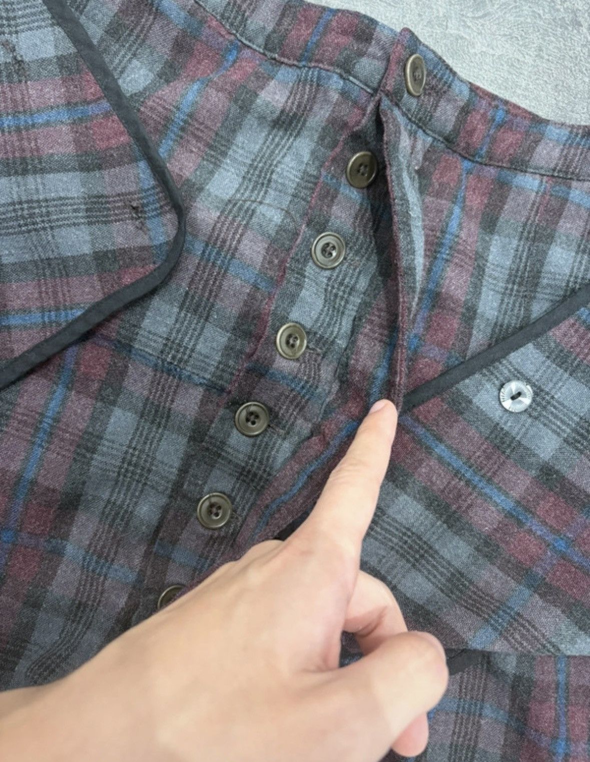Henrik Vibskov 00s Vintage Henrik Vibskov Designer Plaid Trousers Y2K Pants Size US 35 - 4 Thumbnail