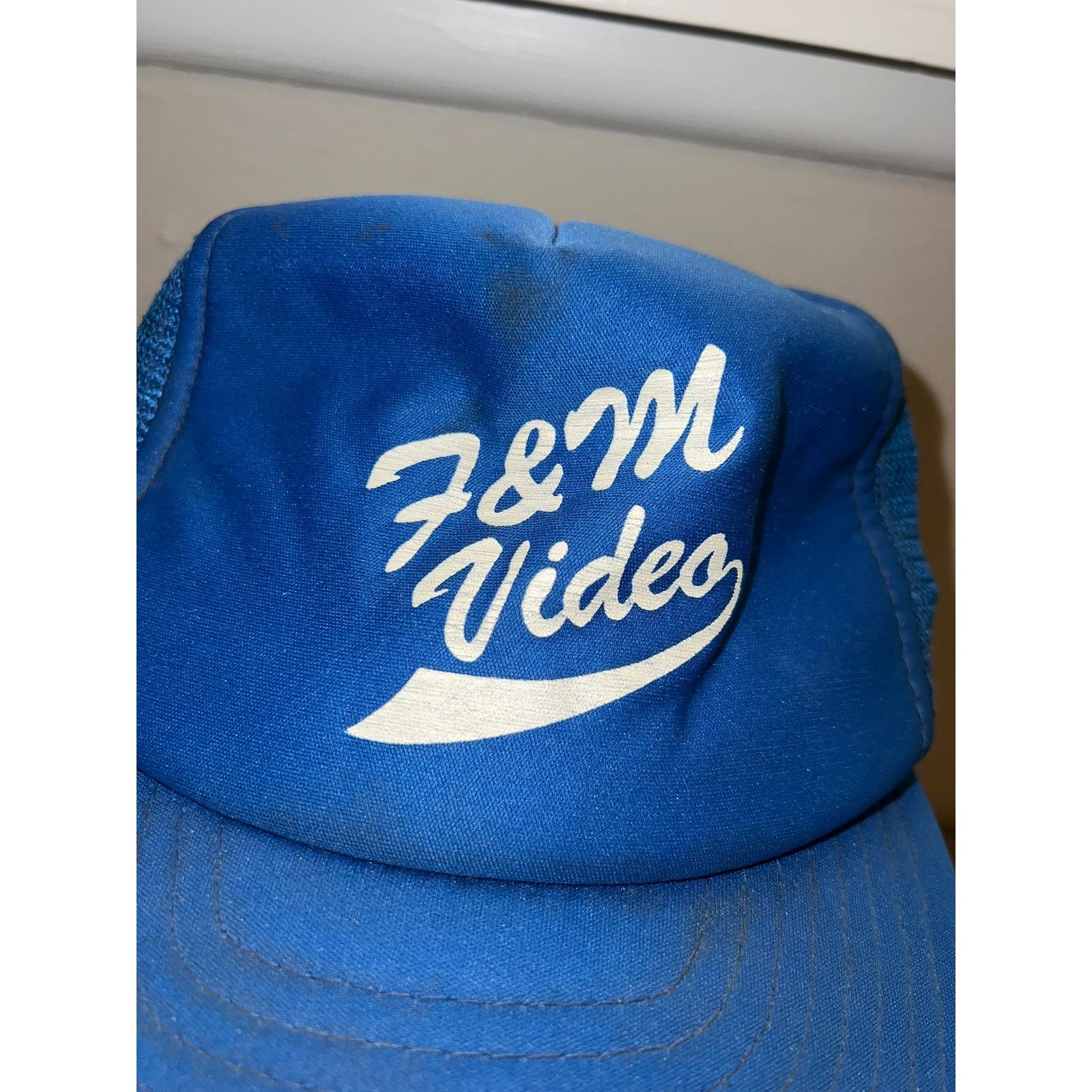 Vintage Vintage F&M Video Blue Trucker Hat Headwear Snapback VTG OS Size ONE SIZE - 4 Thumbnail