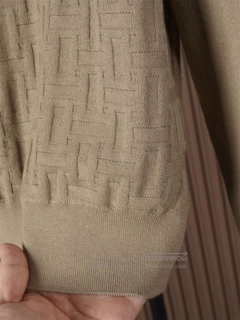 Hermes Hermes Fall/Winter Thick Sandstone Color Cashmere Sweater Size US L / EU 52-54 / 3 - 6 Thumbnail